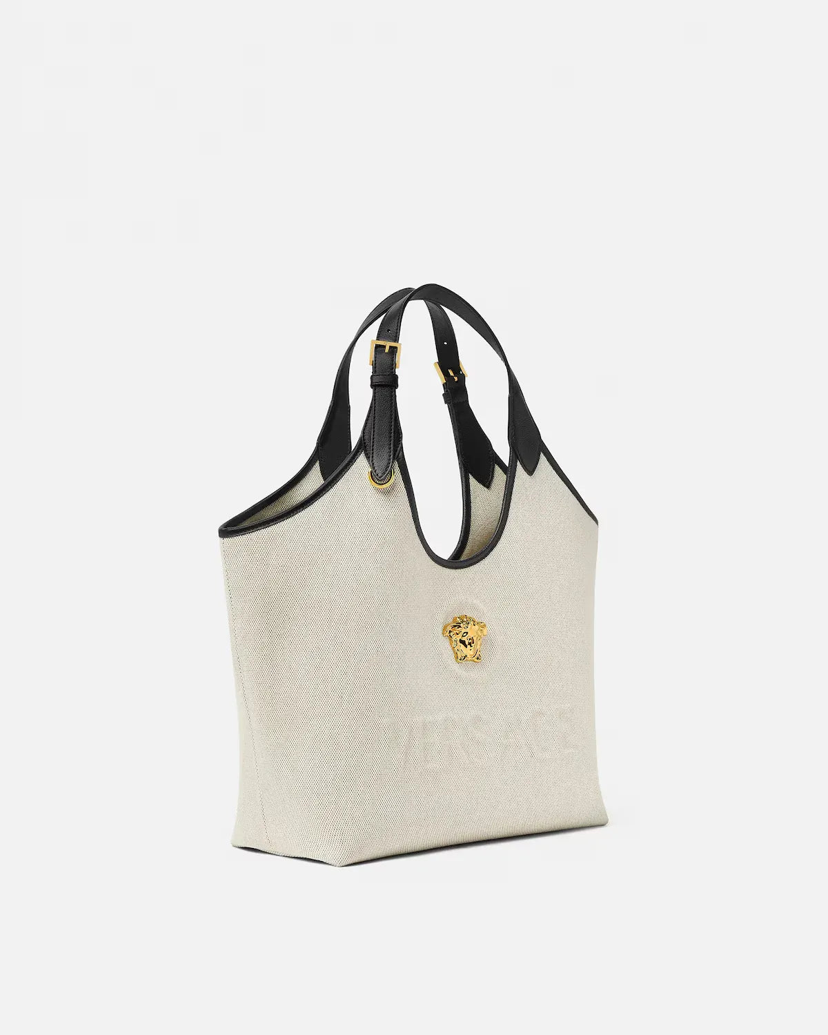 Versace La Medusa Emblem Canvas Tote Bag