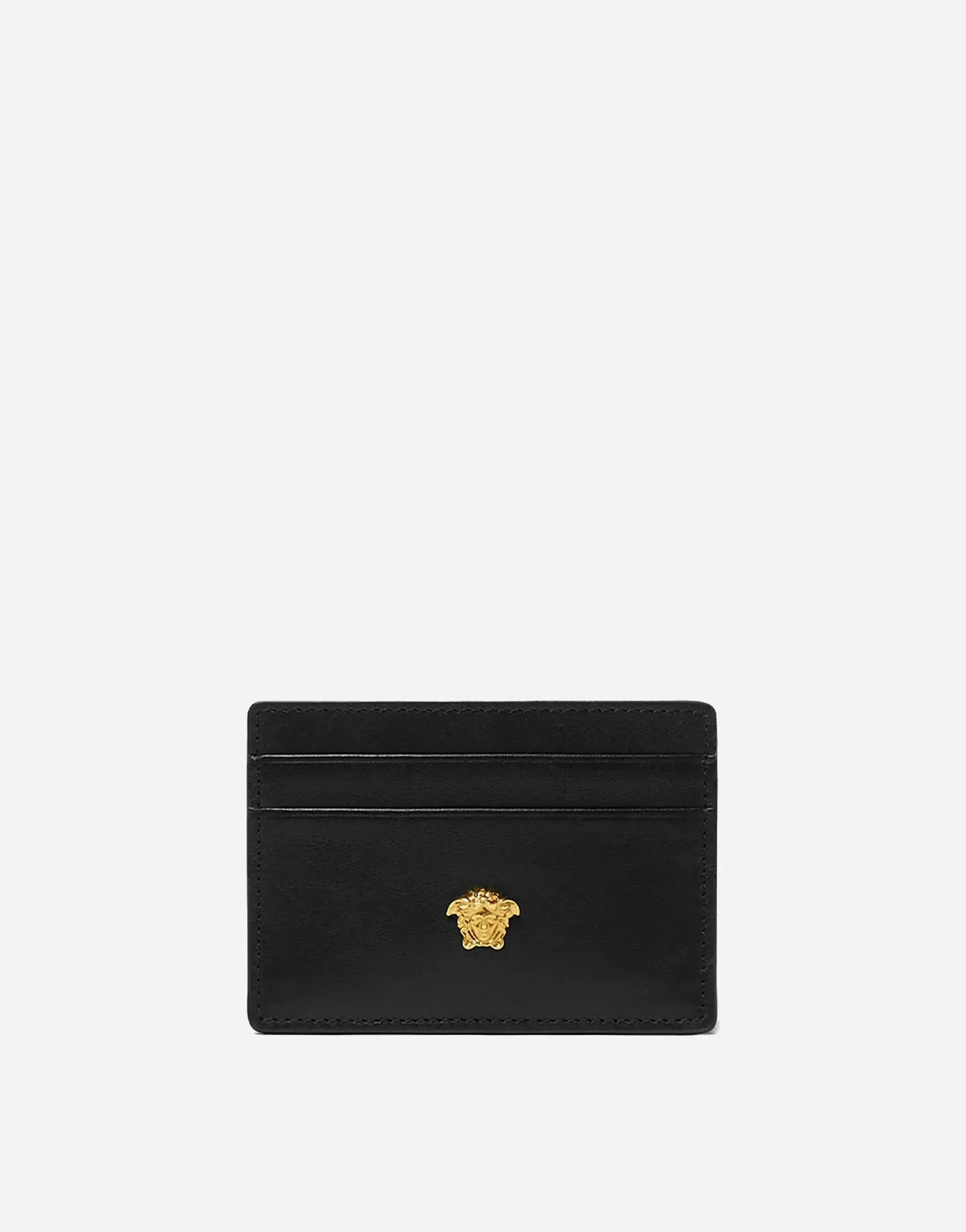 Versace La Medusa Logo-Plaque Leather Cardholder