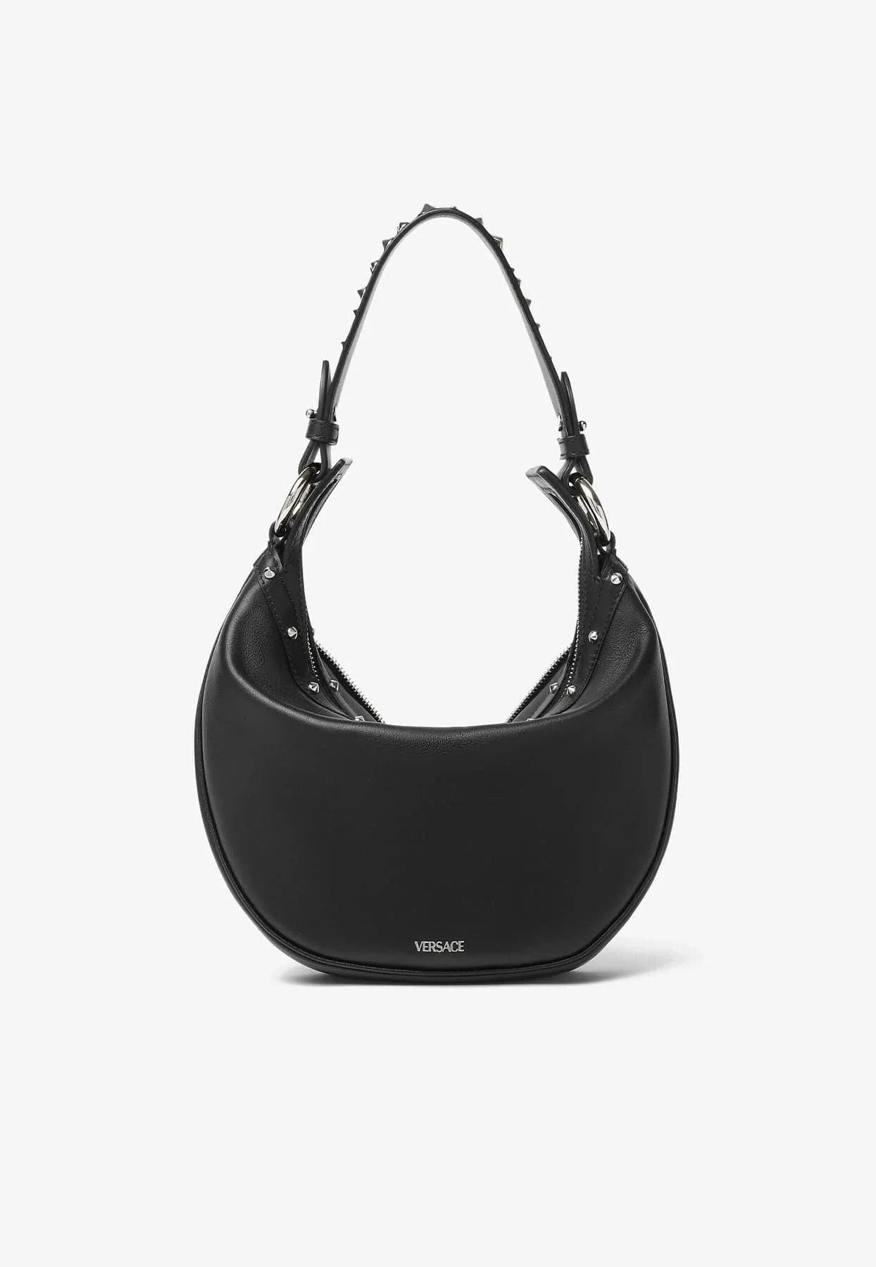 Versace La Medusa Small Studded Hobo Bag