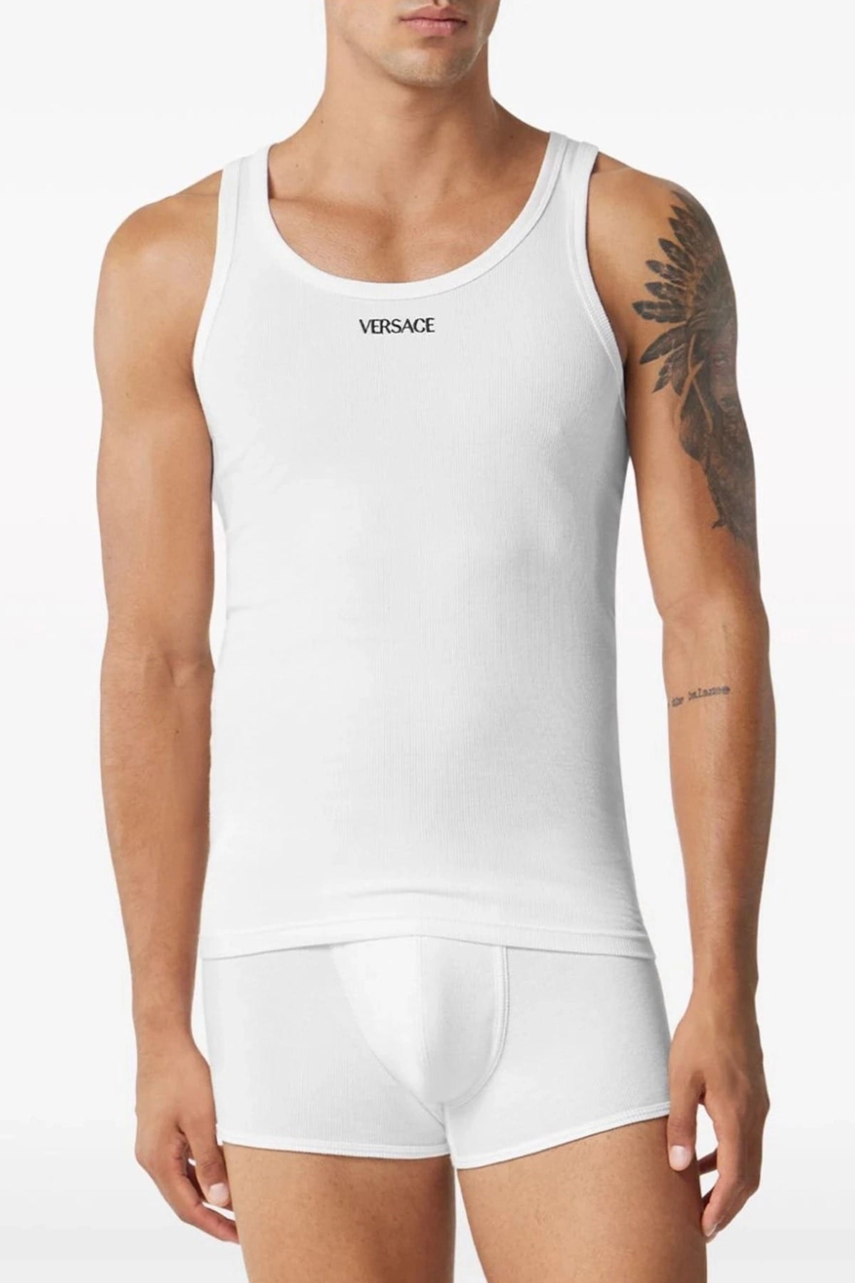 Versace Logo Embroidered Tank Top - alternate view