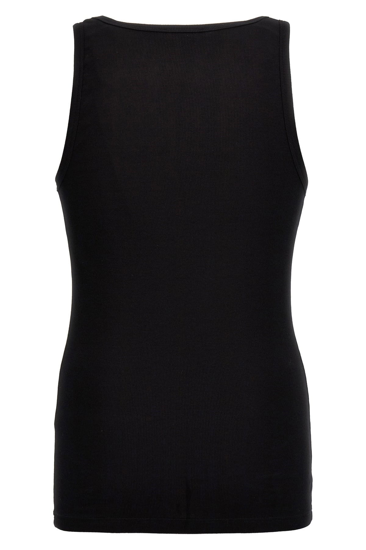 Versace Logo Embroidered Tank Top