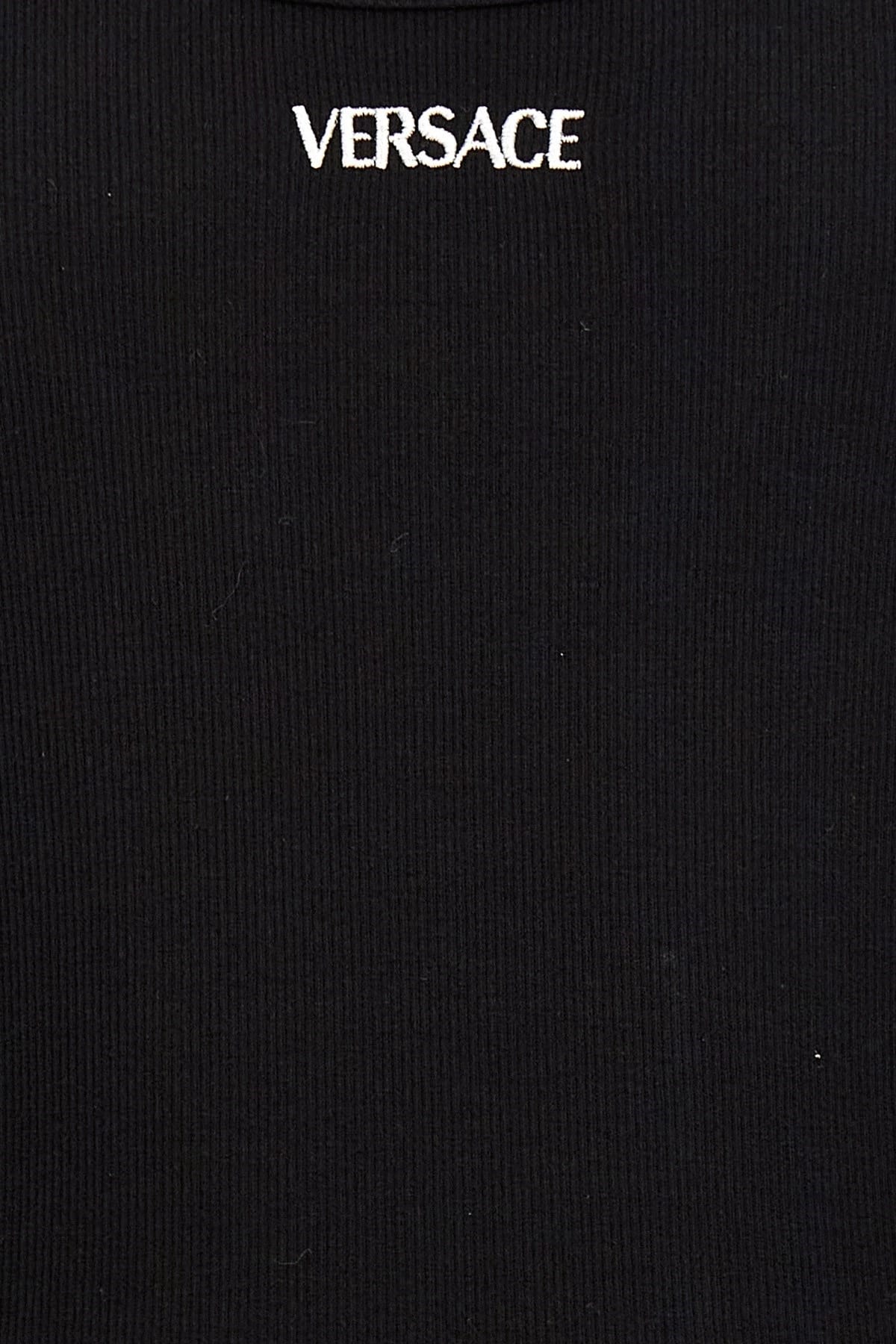 Versace Logo Embroidered Tank Top