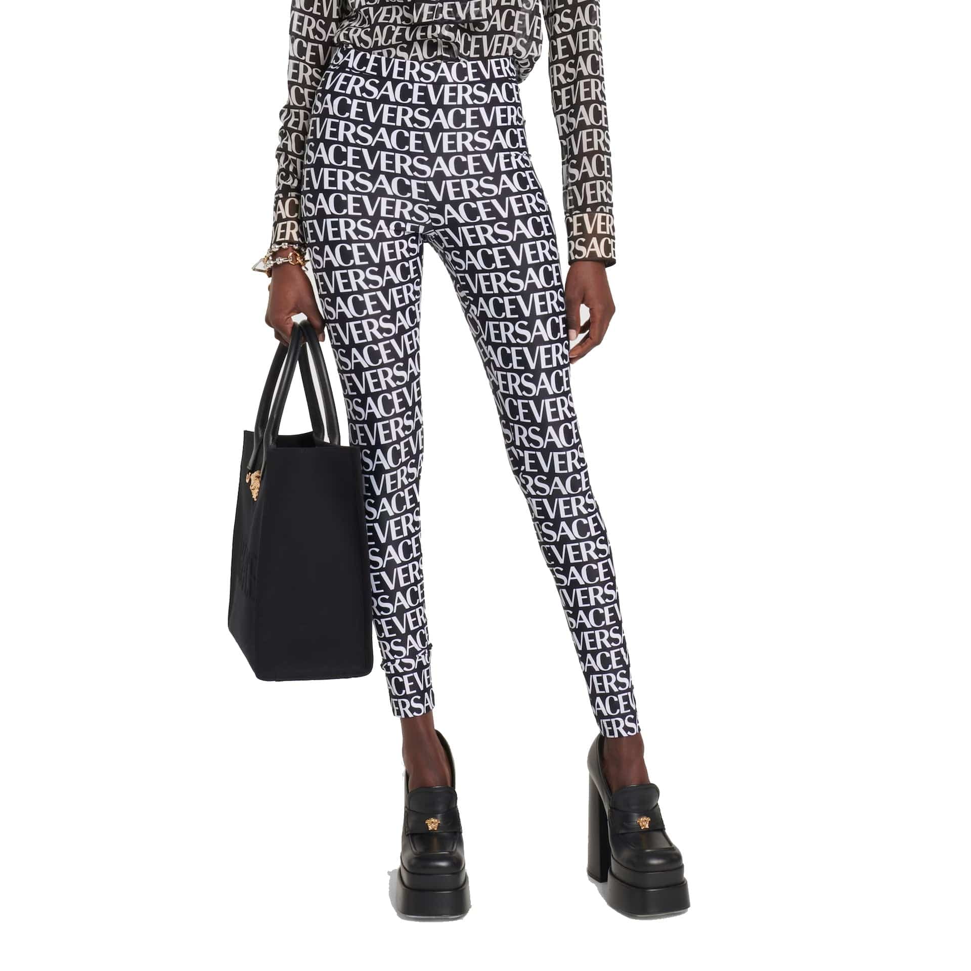 Versace logo-legging - alternate view
