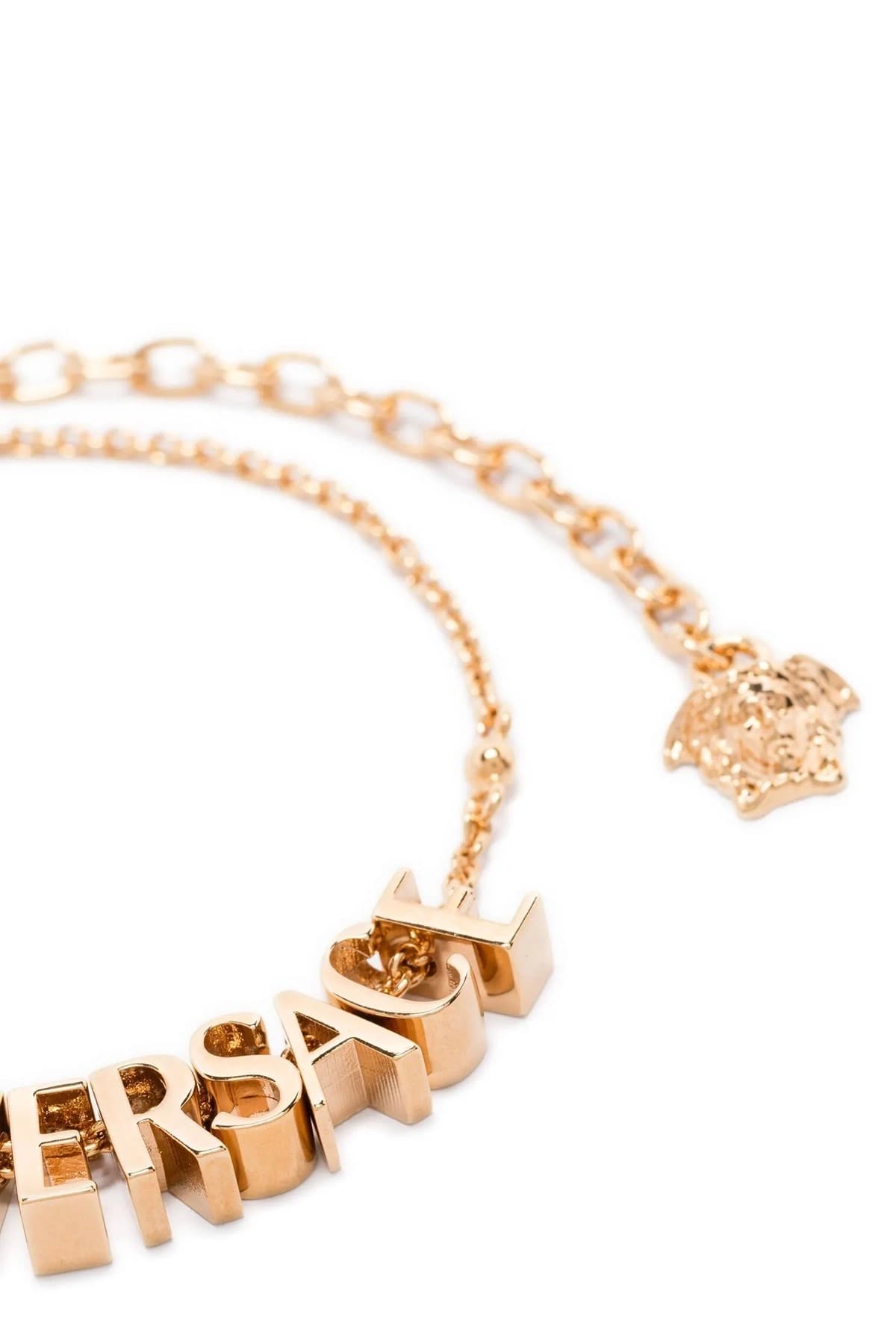 Versace Versace Logo Lettering Chain Bracelet