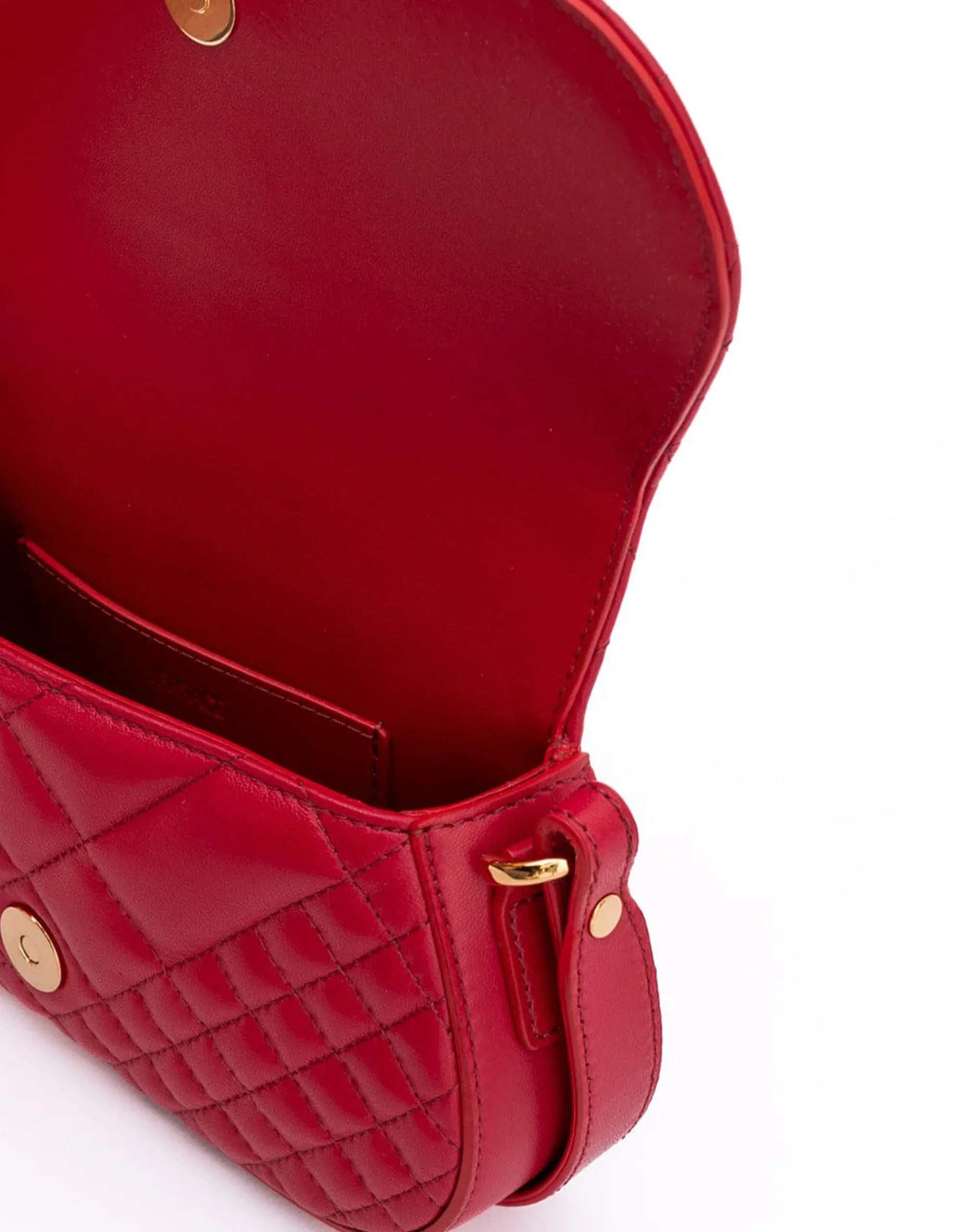 Versace Logo Plaque Quilted Shoulder Bag