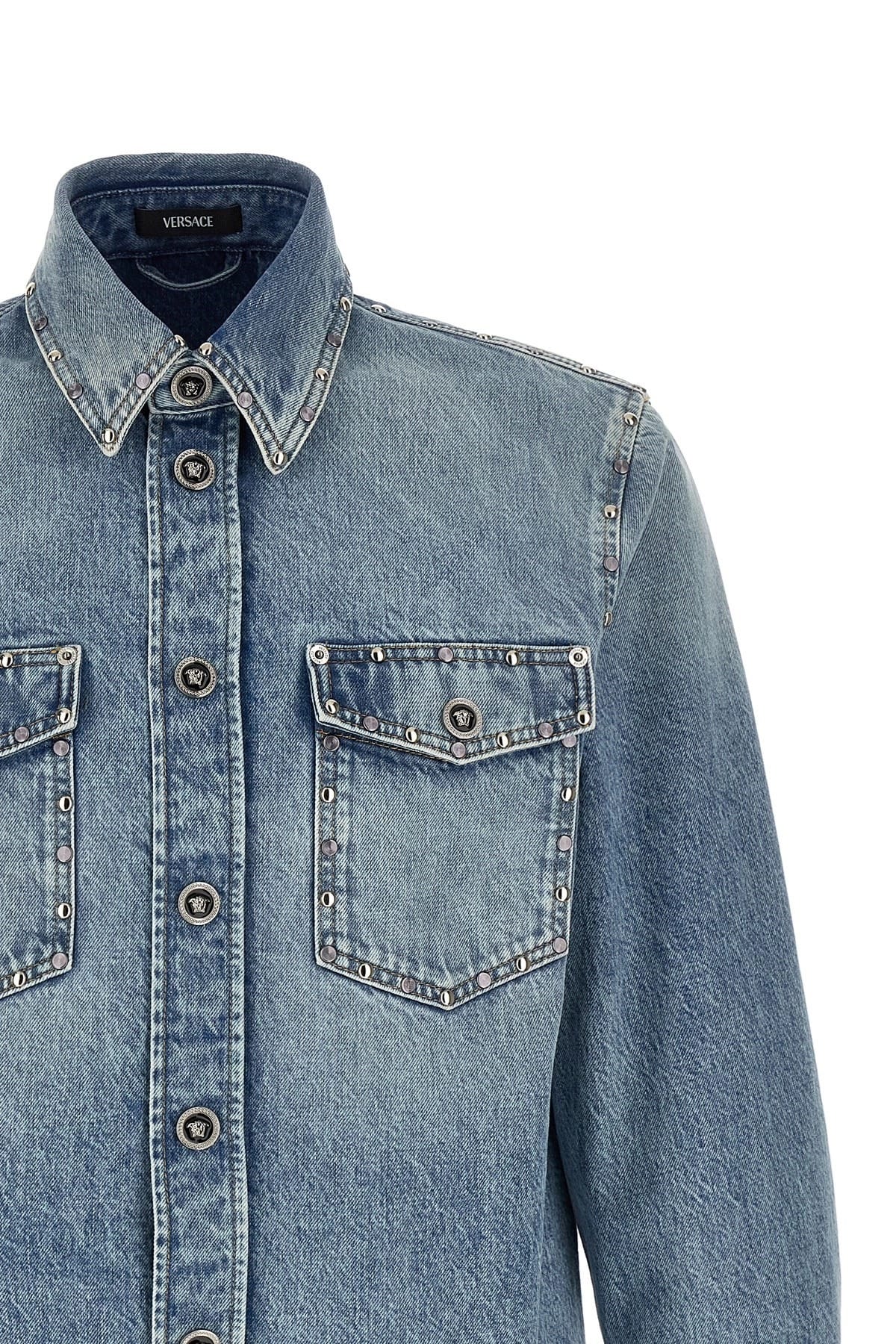 Versace Versace Medusa Denim Shirt