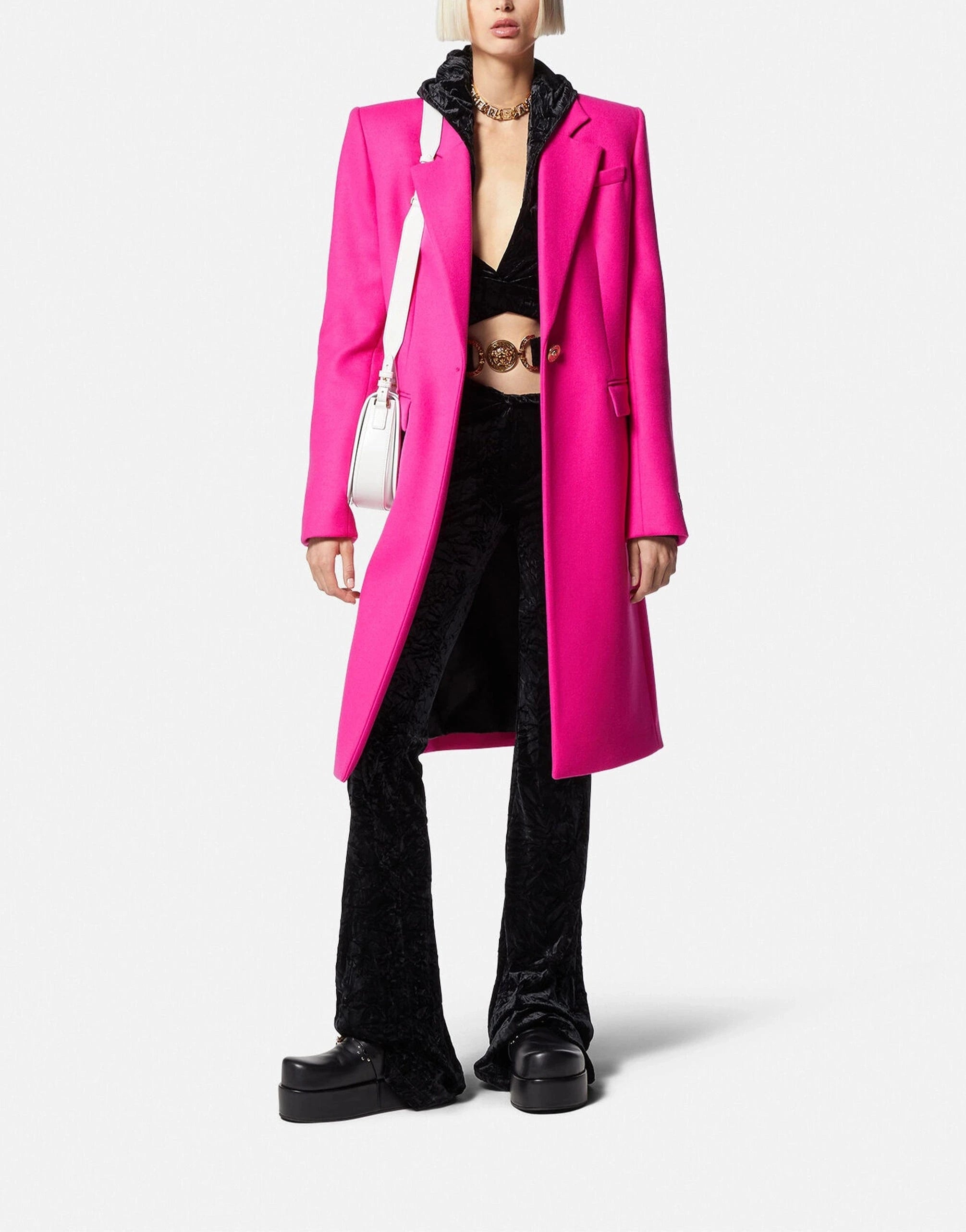Versace Medusa Long Wool Coat