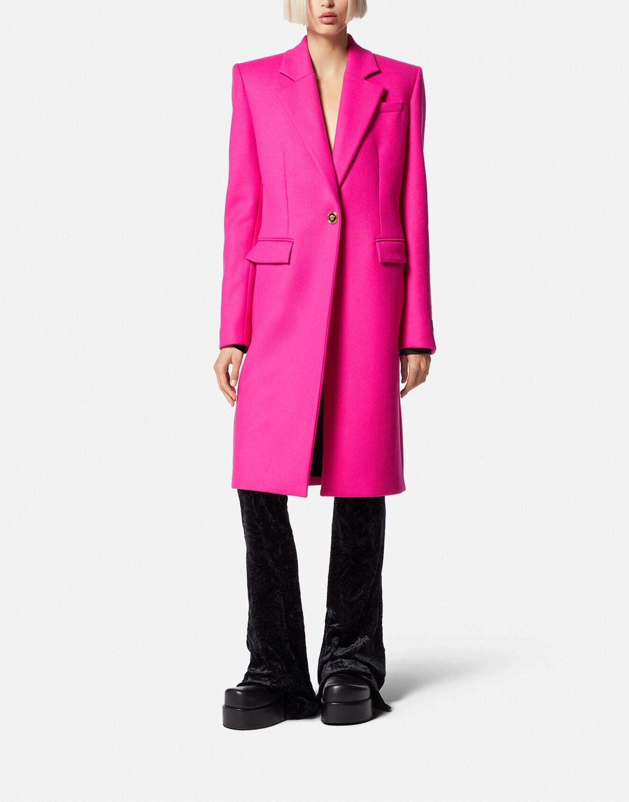 Versace Medusa Long Wool Coat
