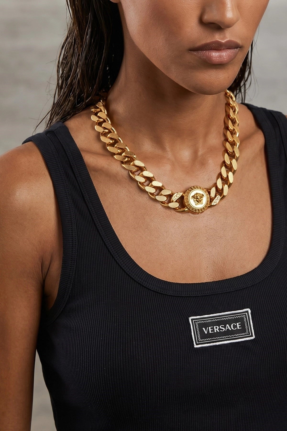 Versace Medusa Necklace - alternate view