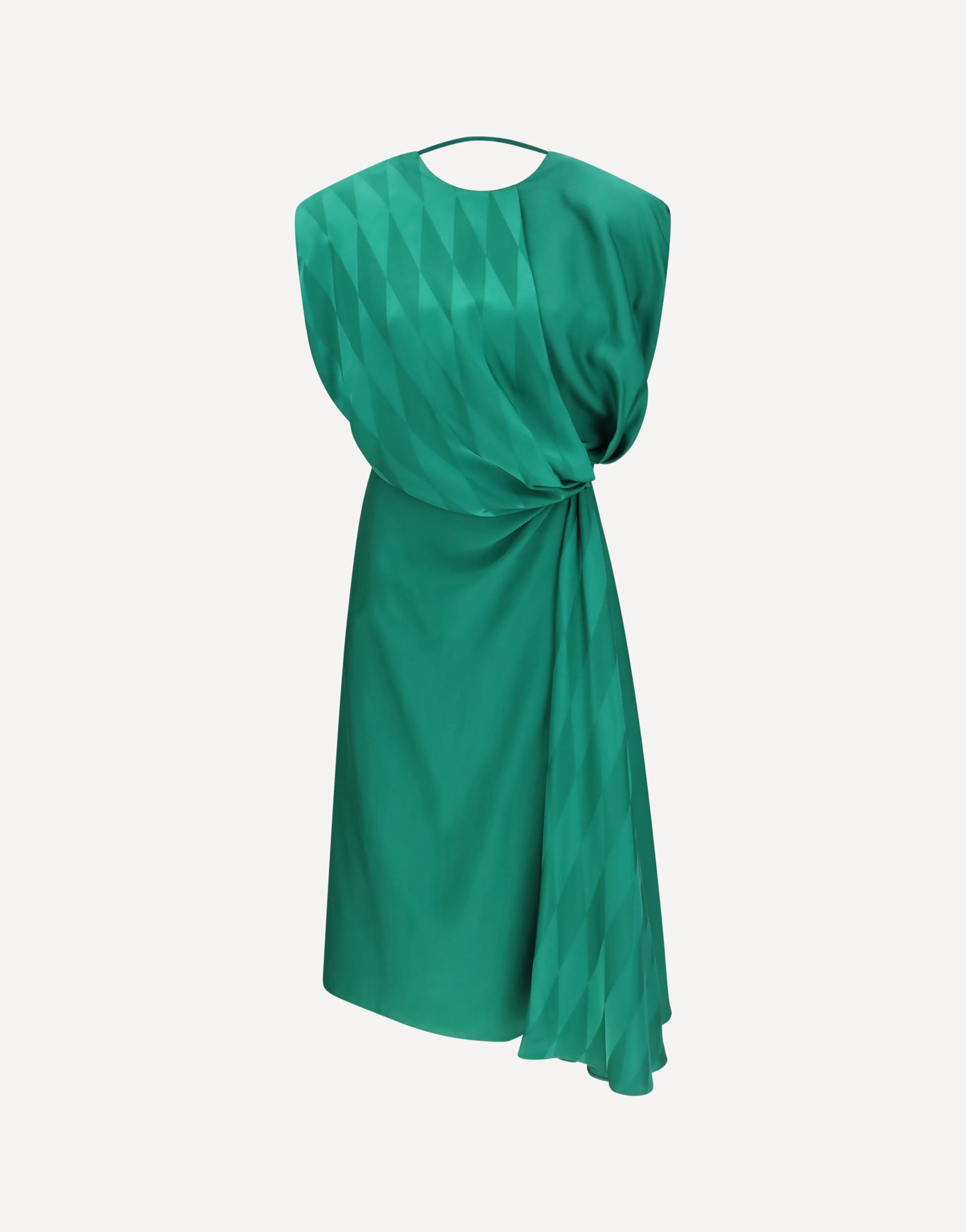 Versace Midi Silk Dress With Twist Detail