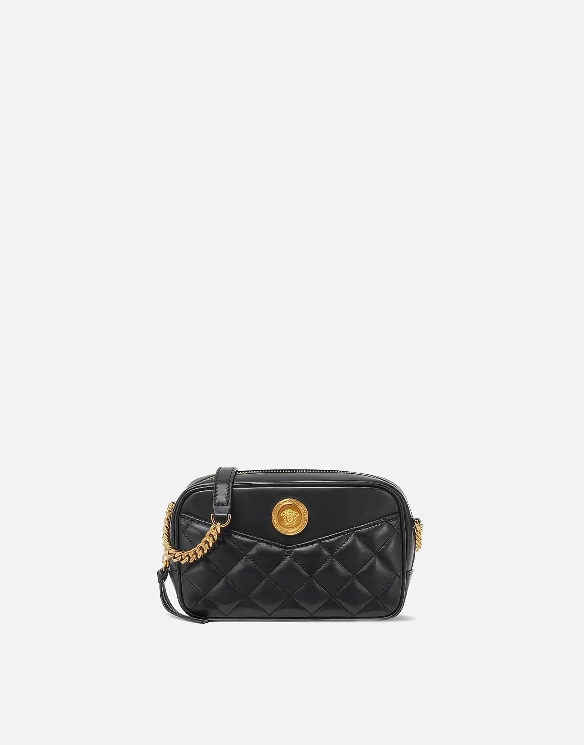 Versace Nappa Quilted La Medusa Camera Bag