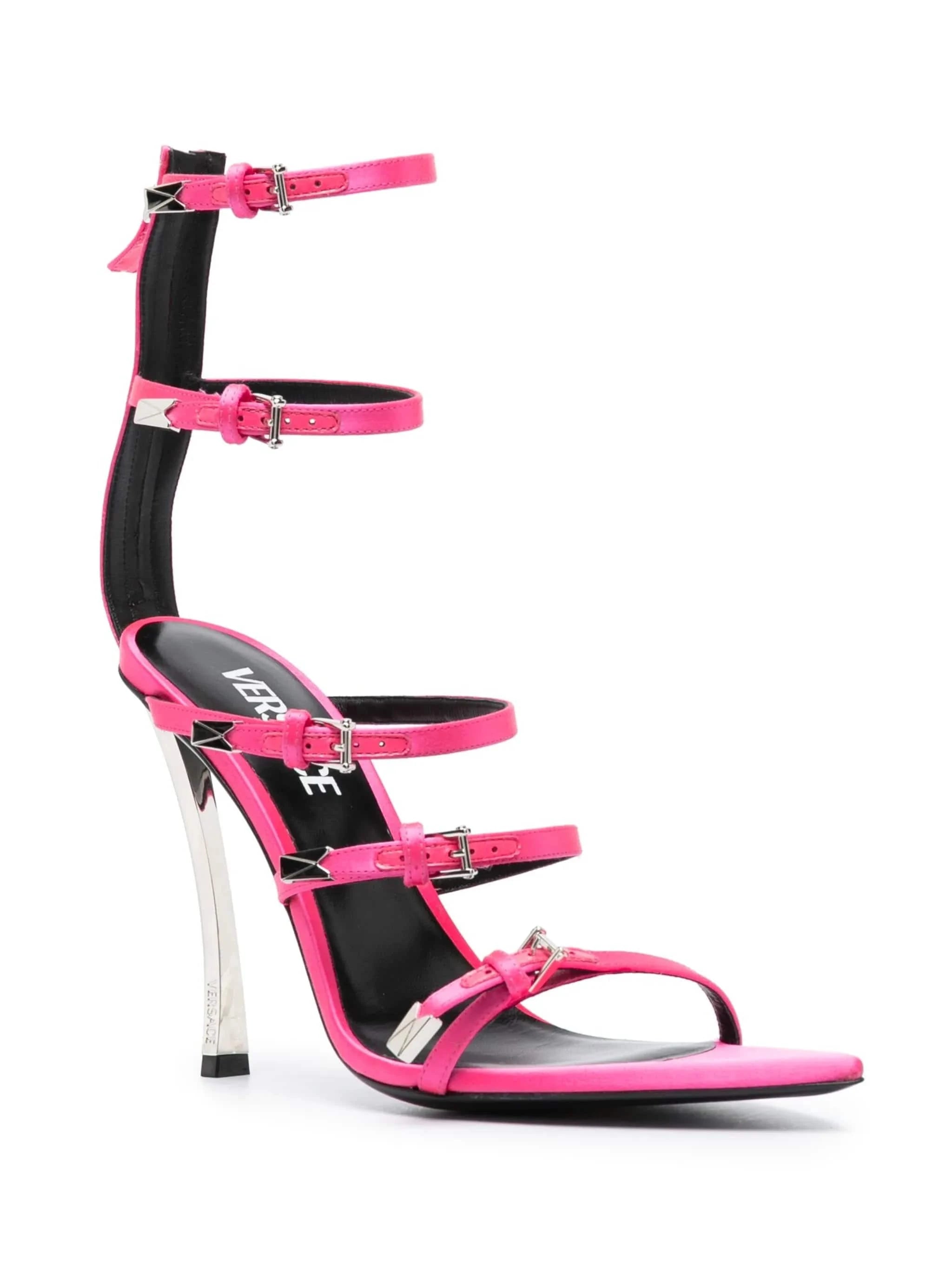 Versace Pin-Point 120mm Strappy Sandals