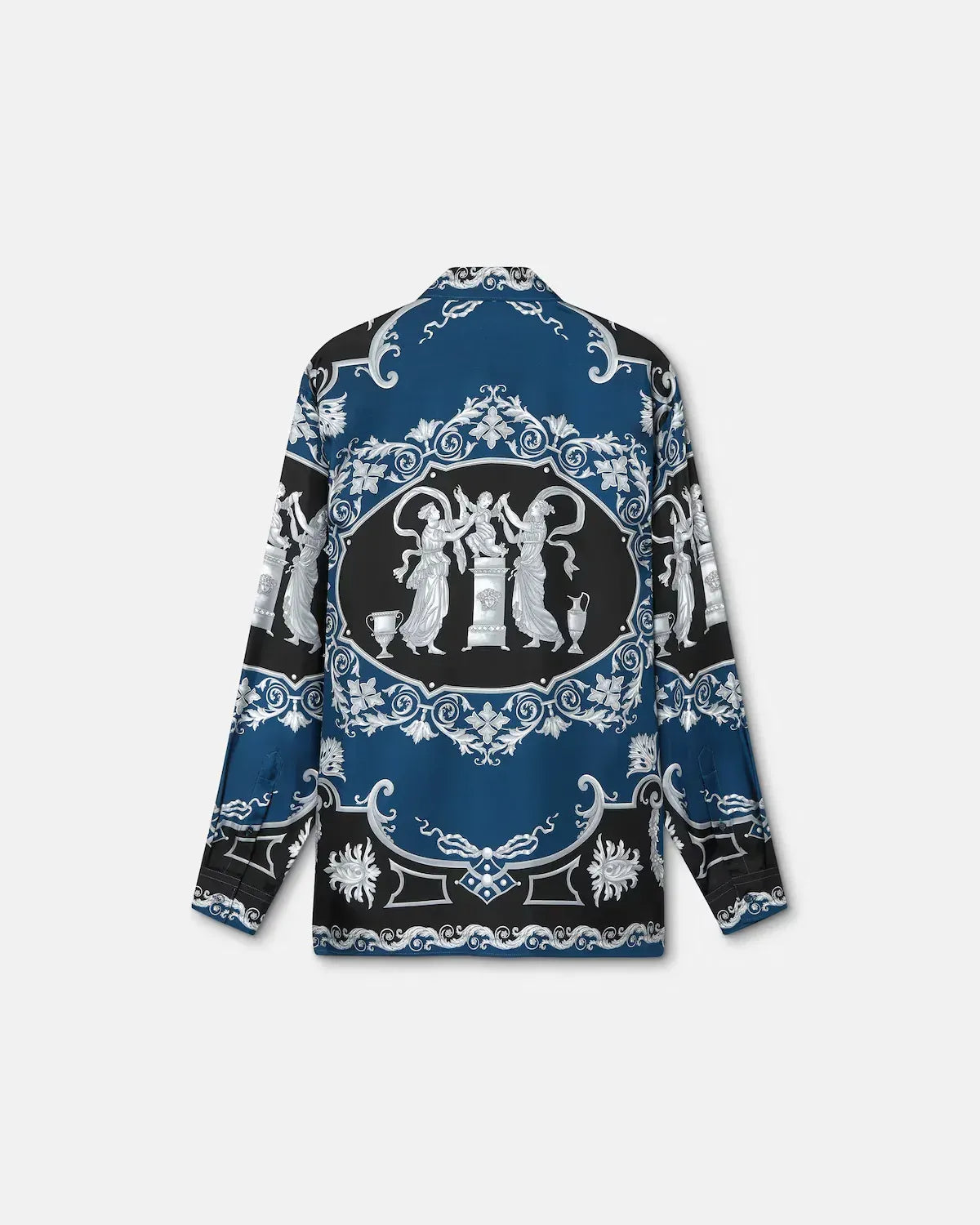 Versace Printed Hall of Heroes Printed Silk Twill Shirt