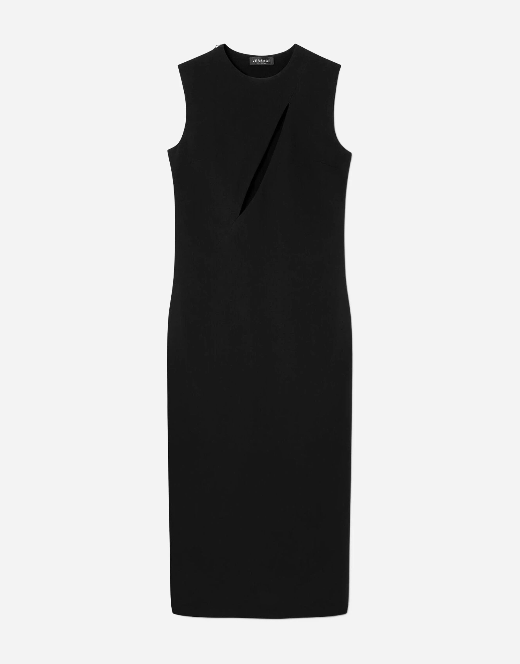 Versace Slashed Midi Sleeveless Dress