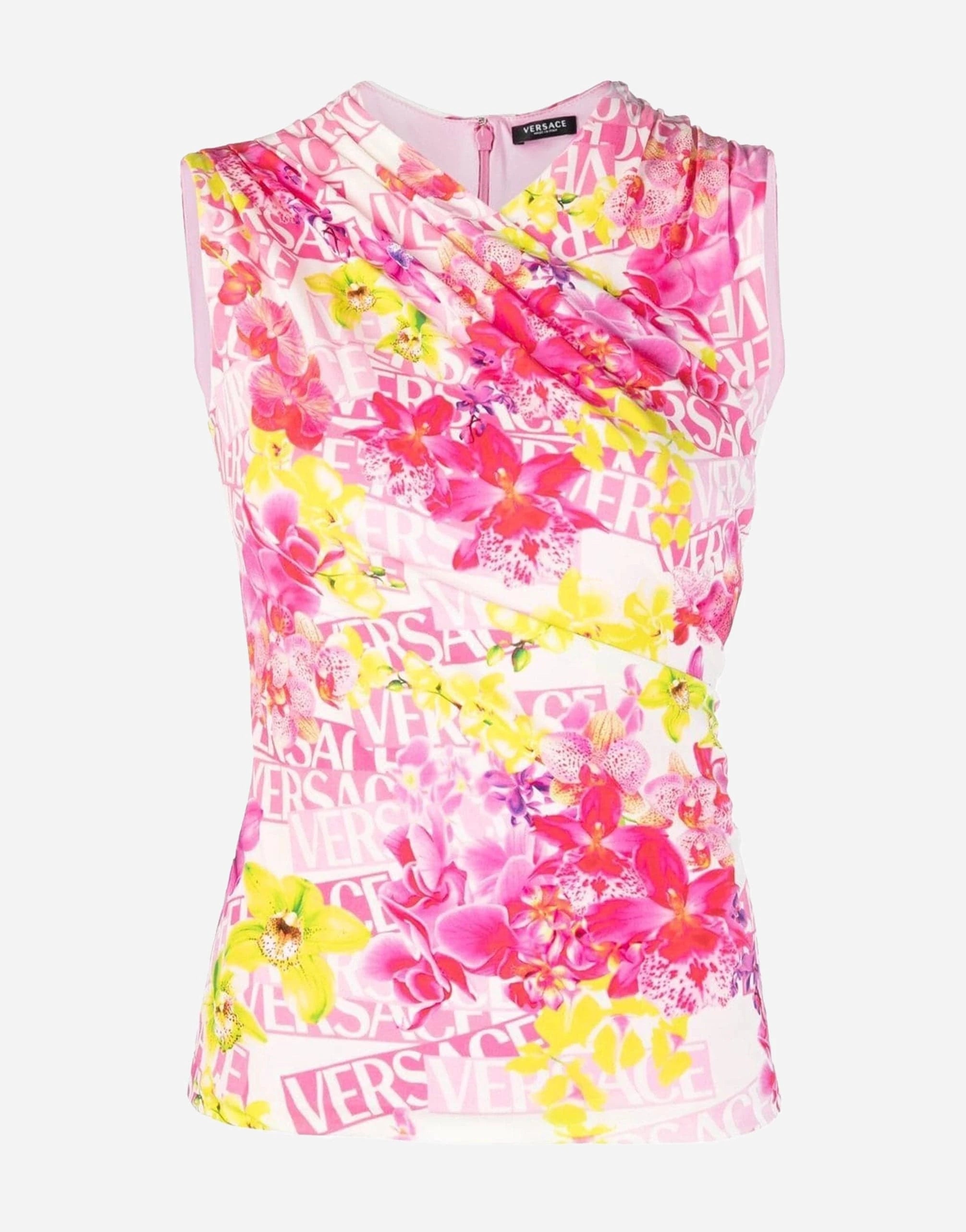Versace Sleeveless Orchid Top