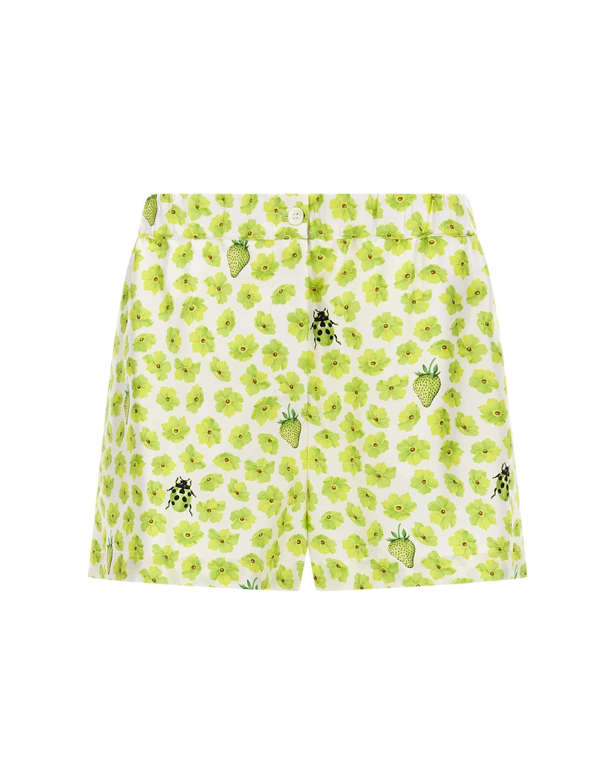 Versace Strawberry Garden Silk Shorts | Sendegaro IT
