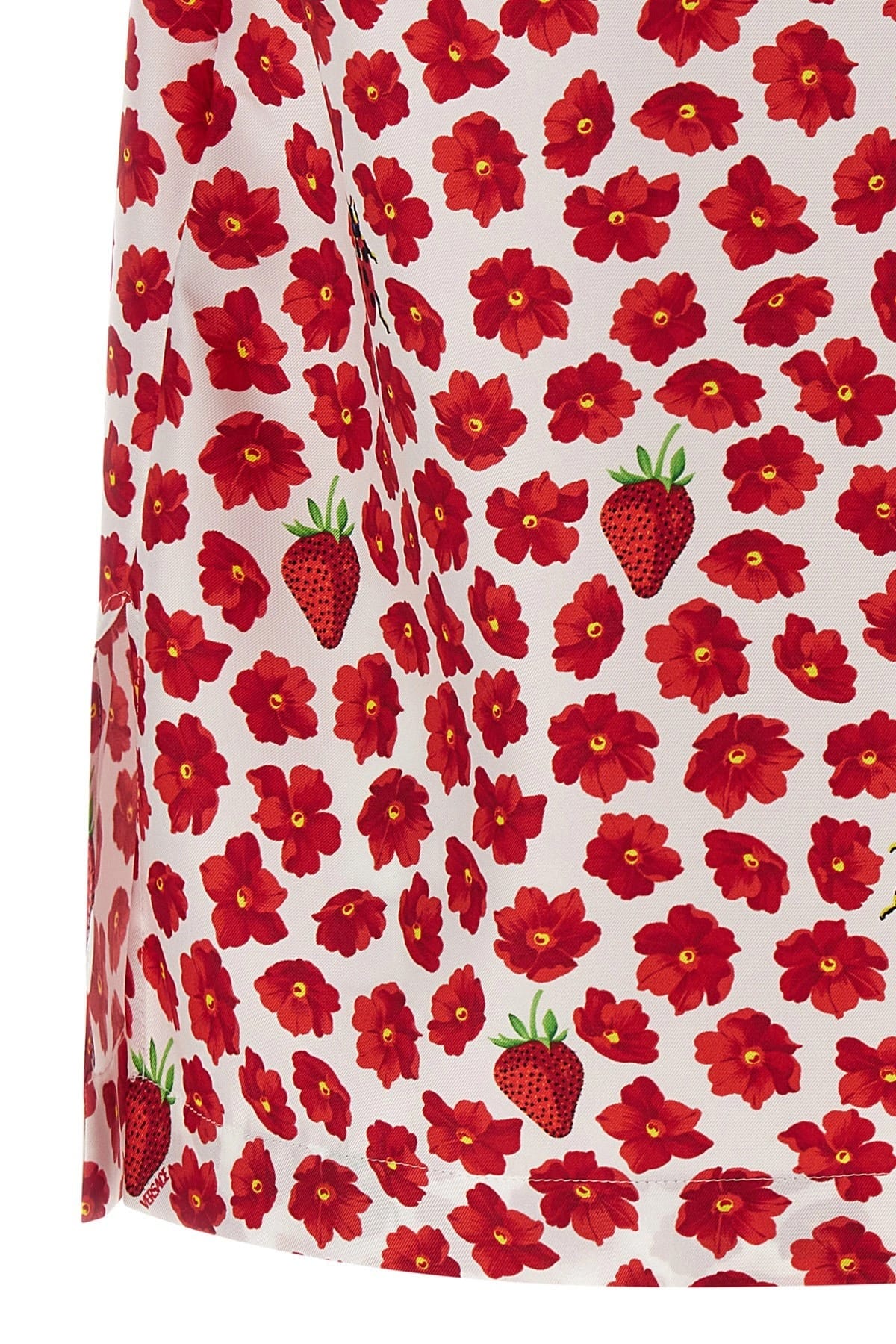 Versace Versace Strawberry Garden Silk Twill Shirt