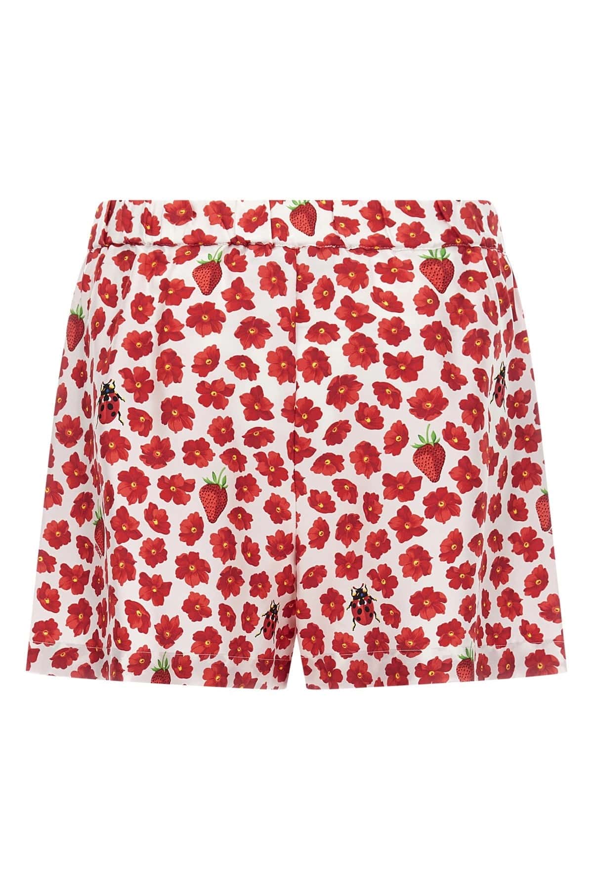 Versace Strawberry Garden Silk Twill Shorts - alternate view