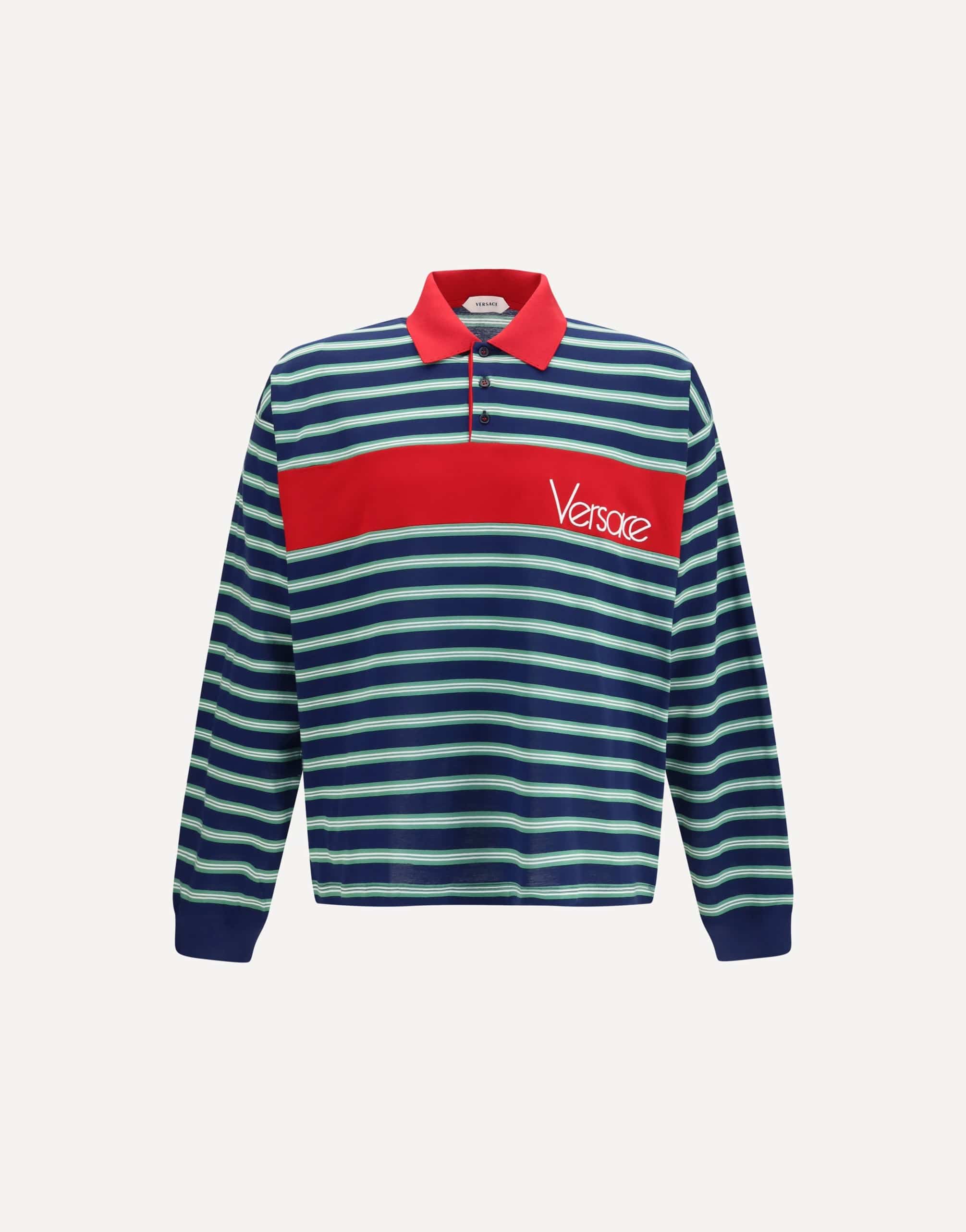 Versace Versace Striped Cotton Polo
