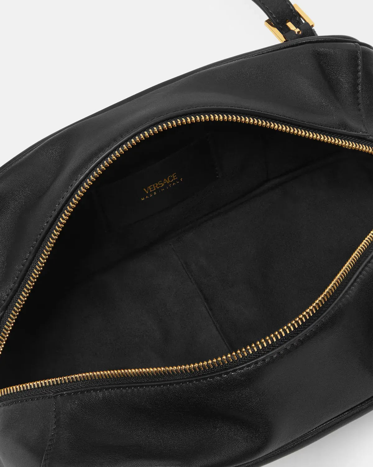 Versace Tag Large Nappa Bowling Shoulder Bag