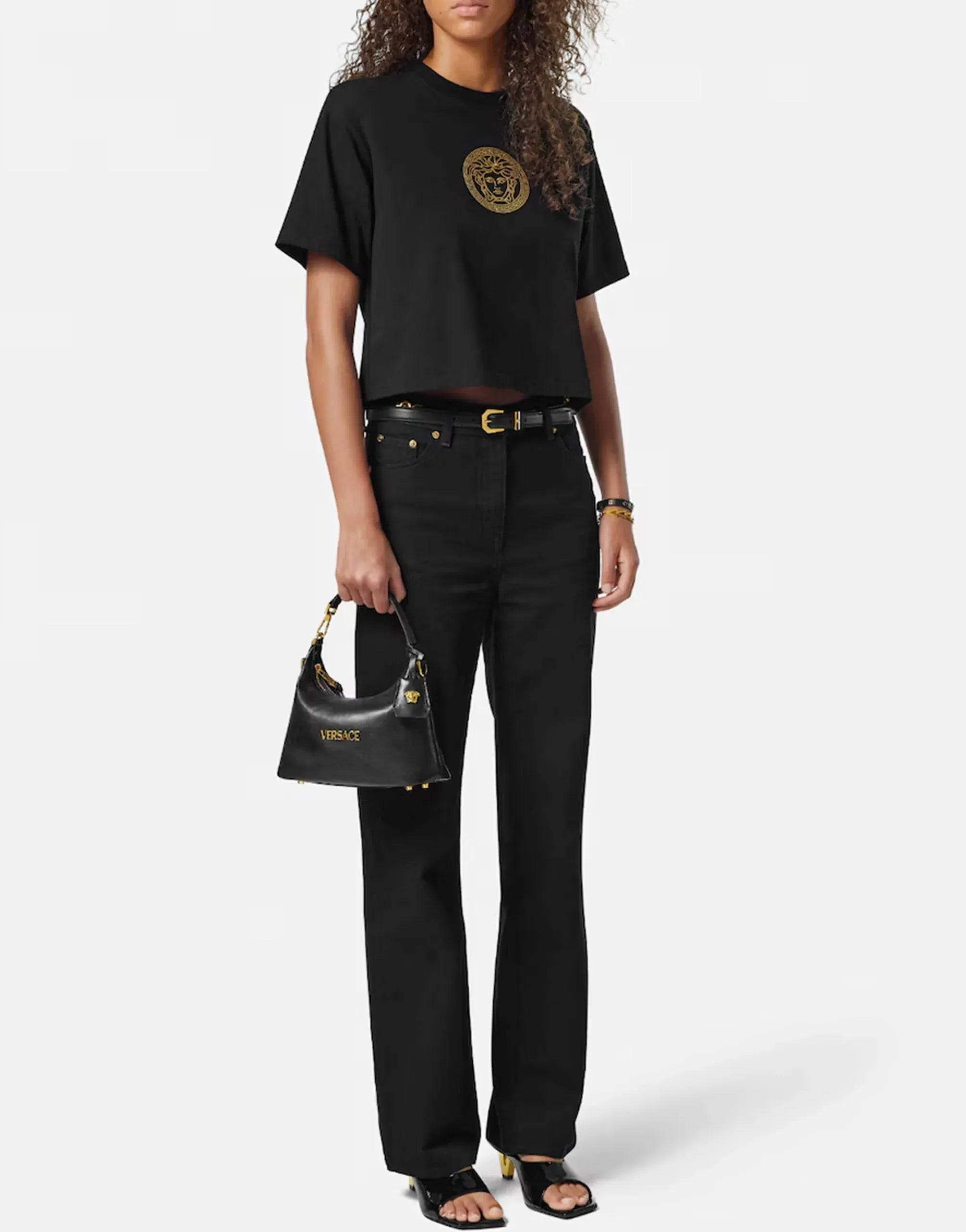 Versace Tag Hobo Bag