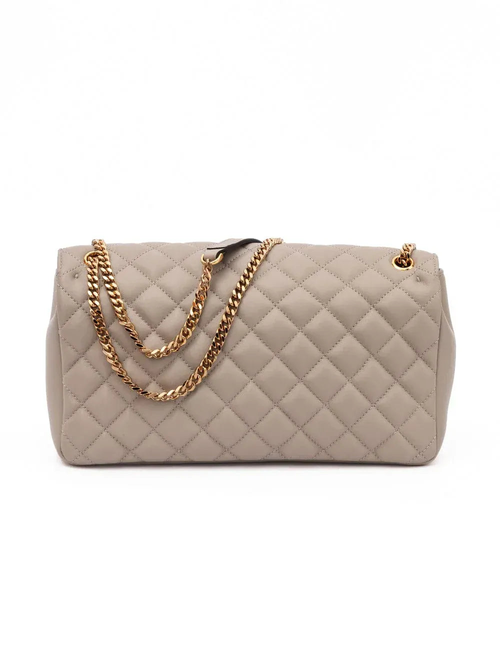 Versace Taupe Quilted Shoulder Bag