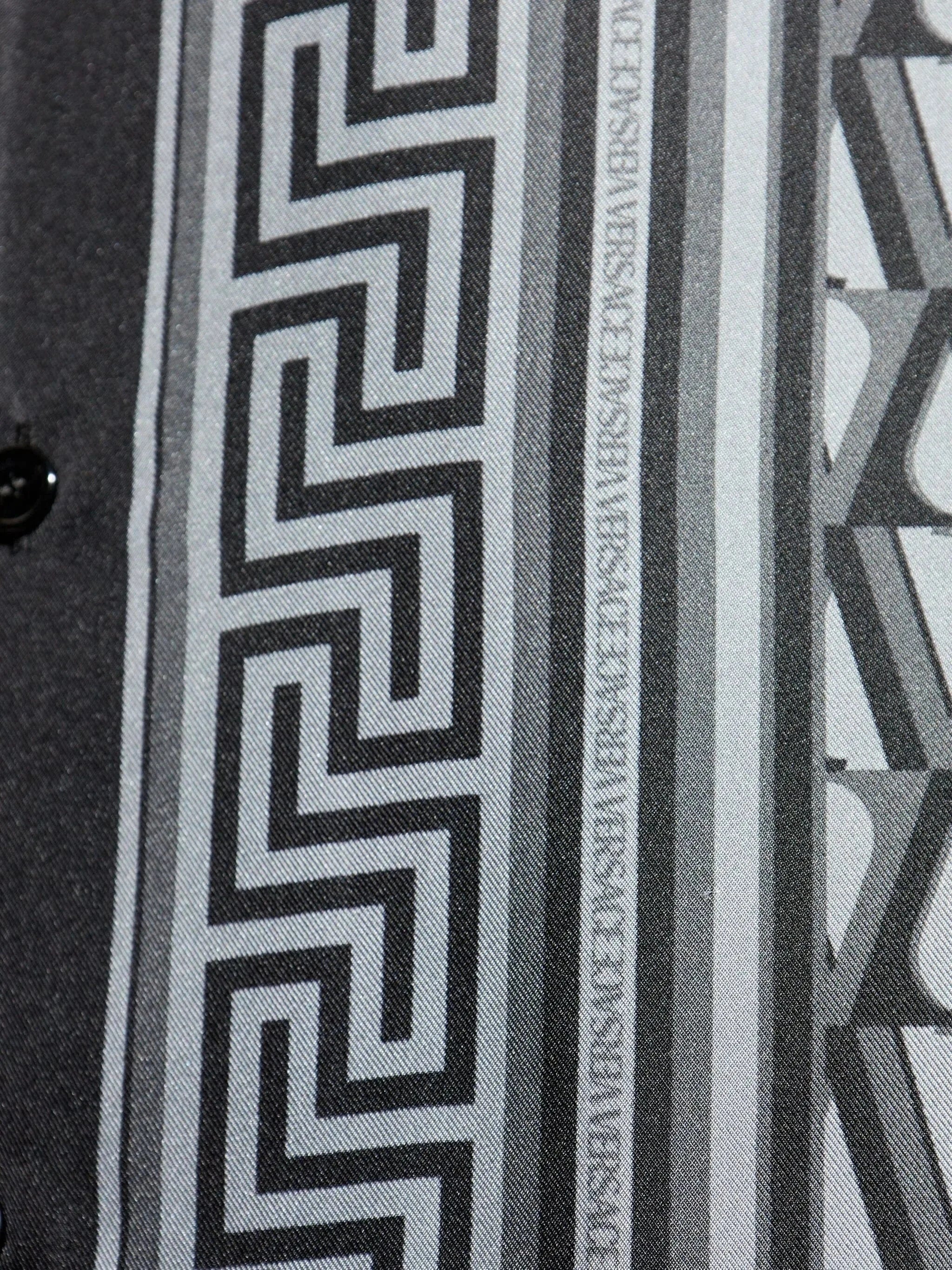 Versace V Grecca-Trim Silk Shirt