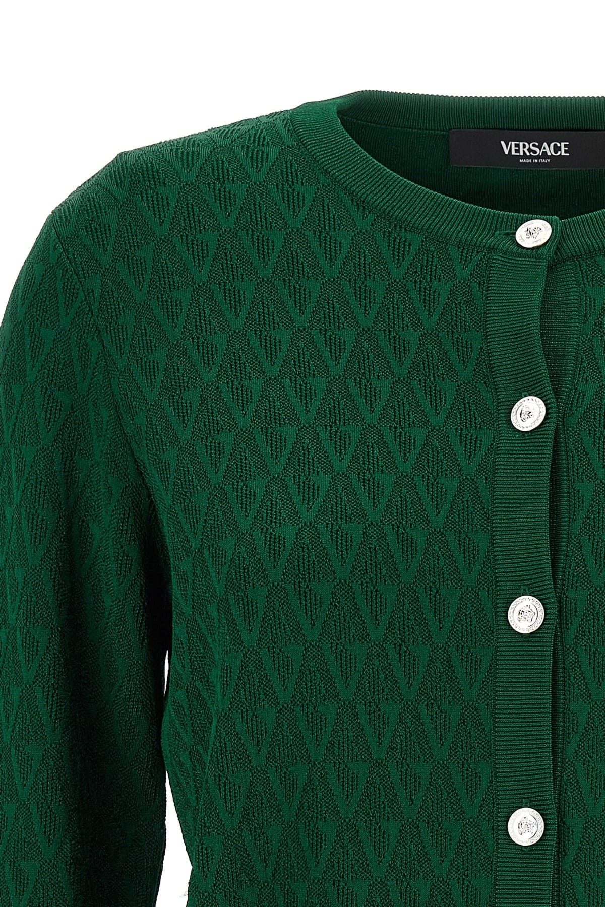 Versace Versace V-Pattern Jacquard Cardigan