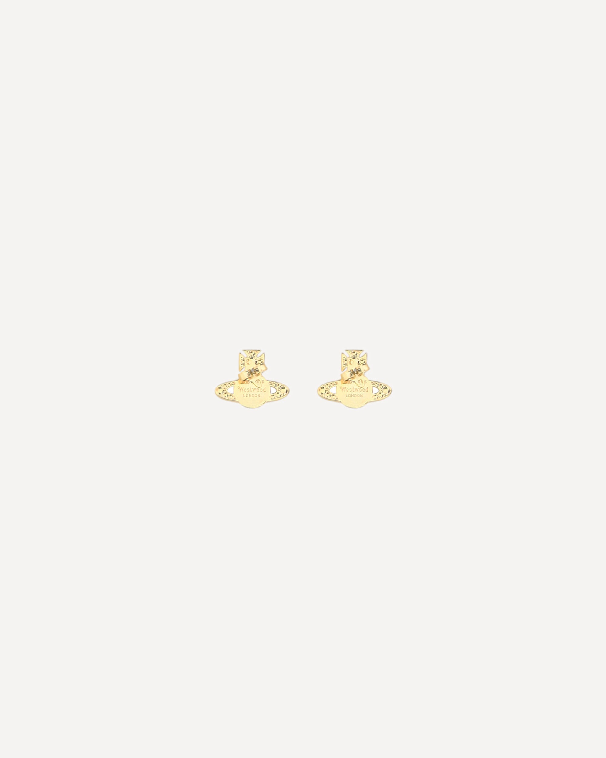 Vivienne Westwood Pendientes Carmela con Logotipo Chapado en Oro - alternate view