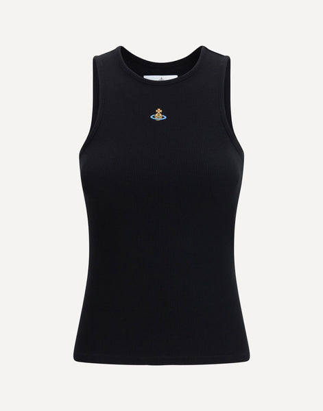 Vivienne Westwood Logo Tank Top With Ribbed Design | Sendegaro AU