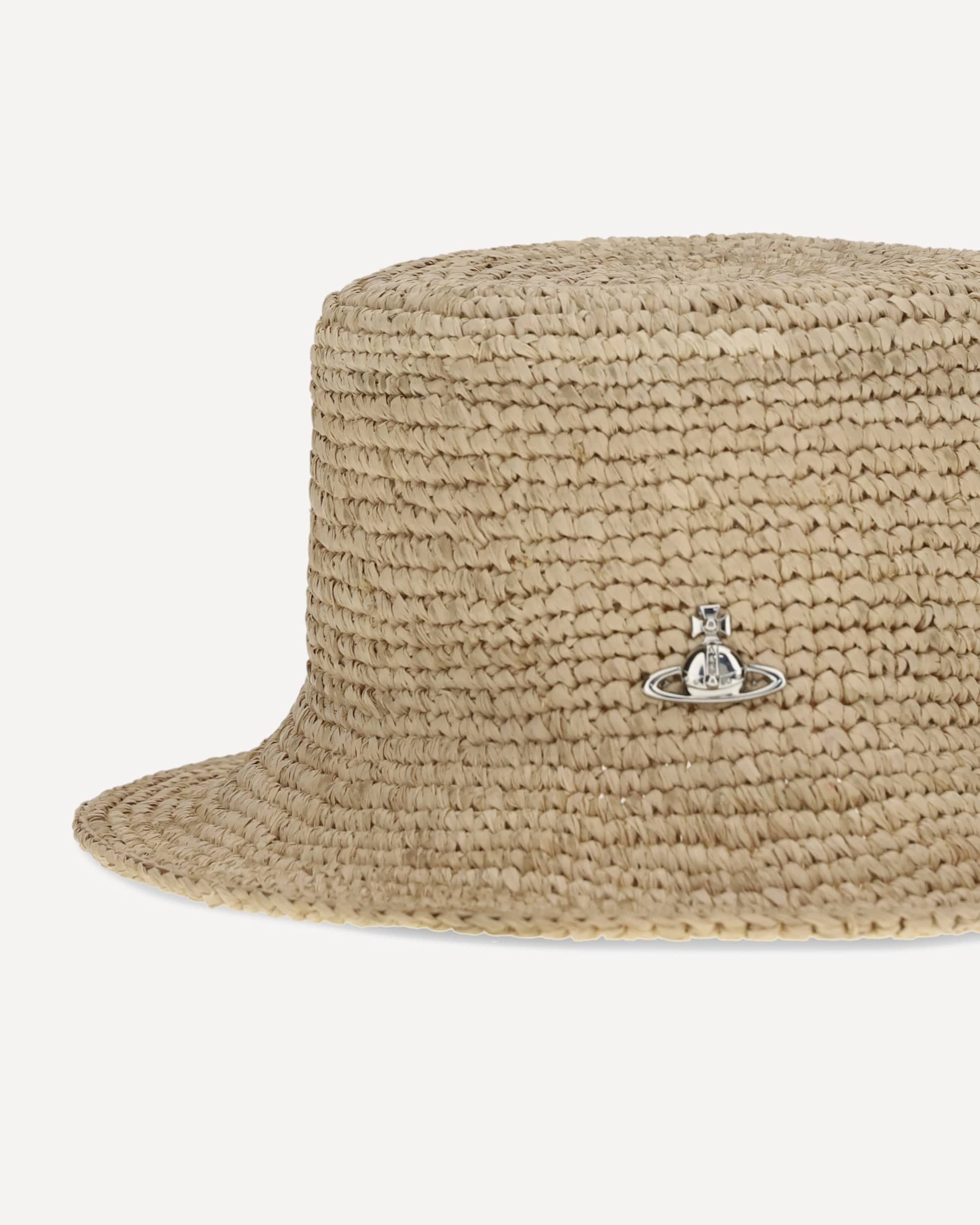 Vivienne Westwood Orb Raffia Bucket Hat | Sendegaro NL