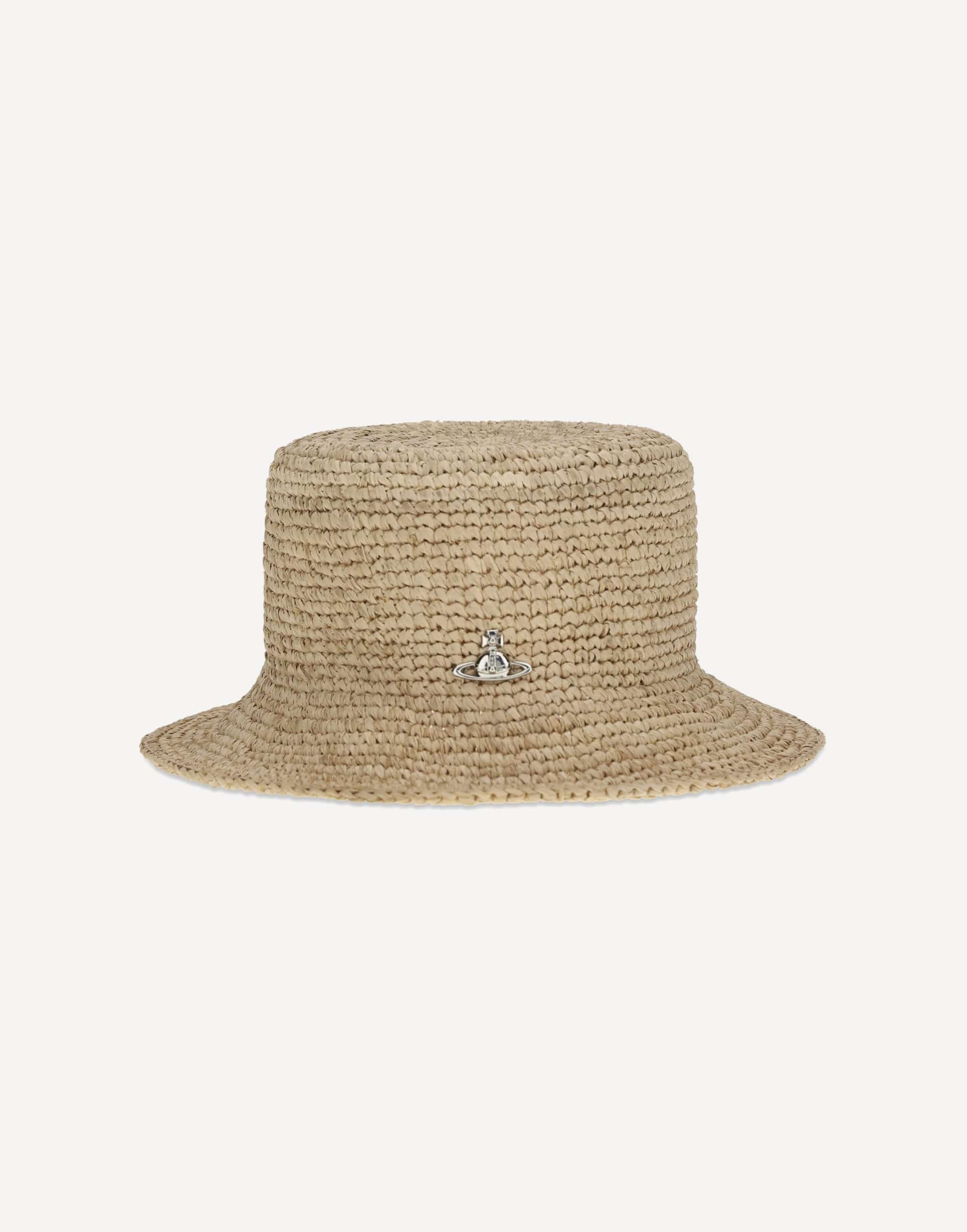Vivienne Westwood Orb Raffia Bucket Hat | Sendegaro NL