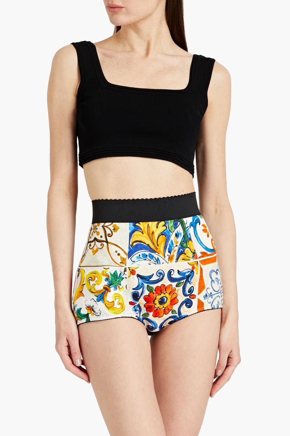 Маджолико-печать хлопковые шорты