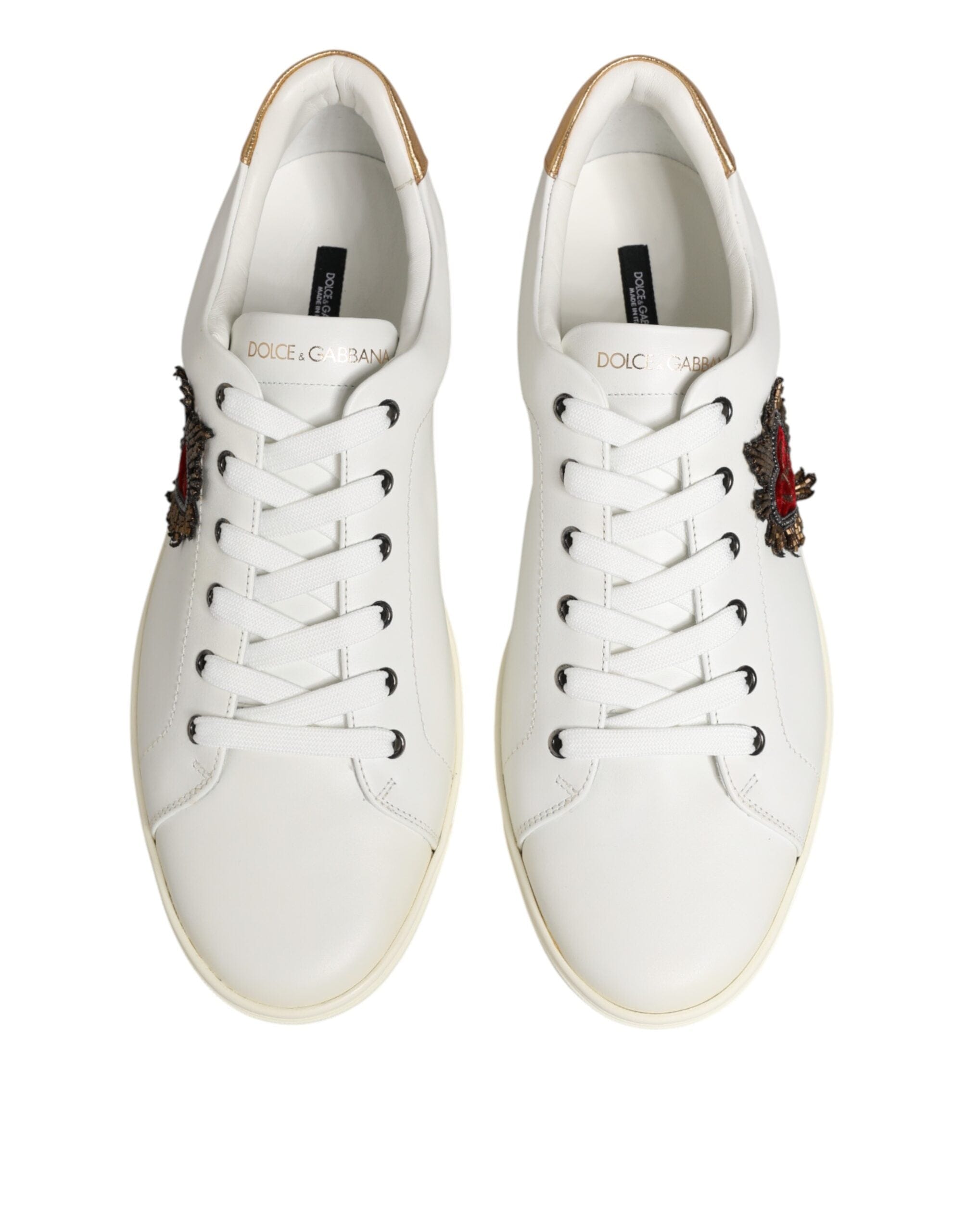 Dolce & Gabbana Wit Hart Versierde Sneaker Skoene