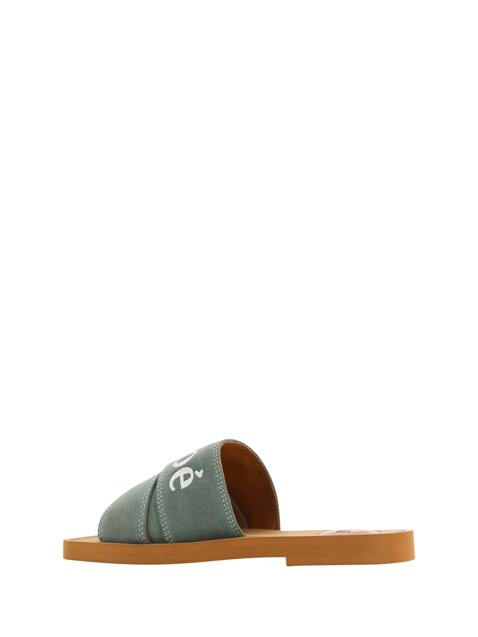 Chloé Woody Logo-Embroidered Slides