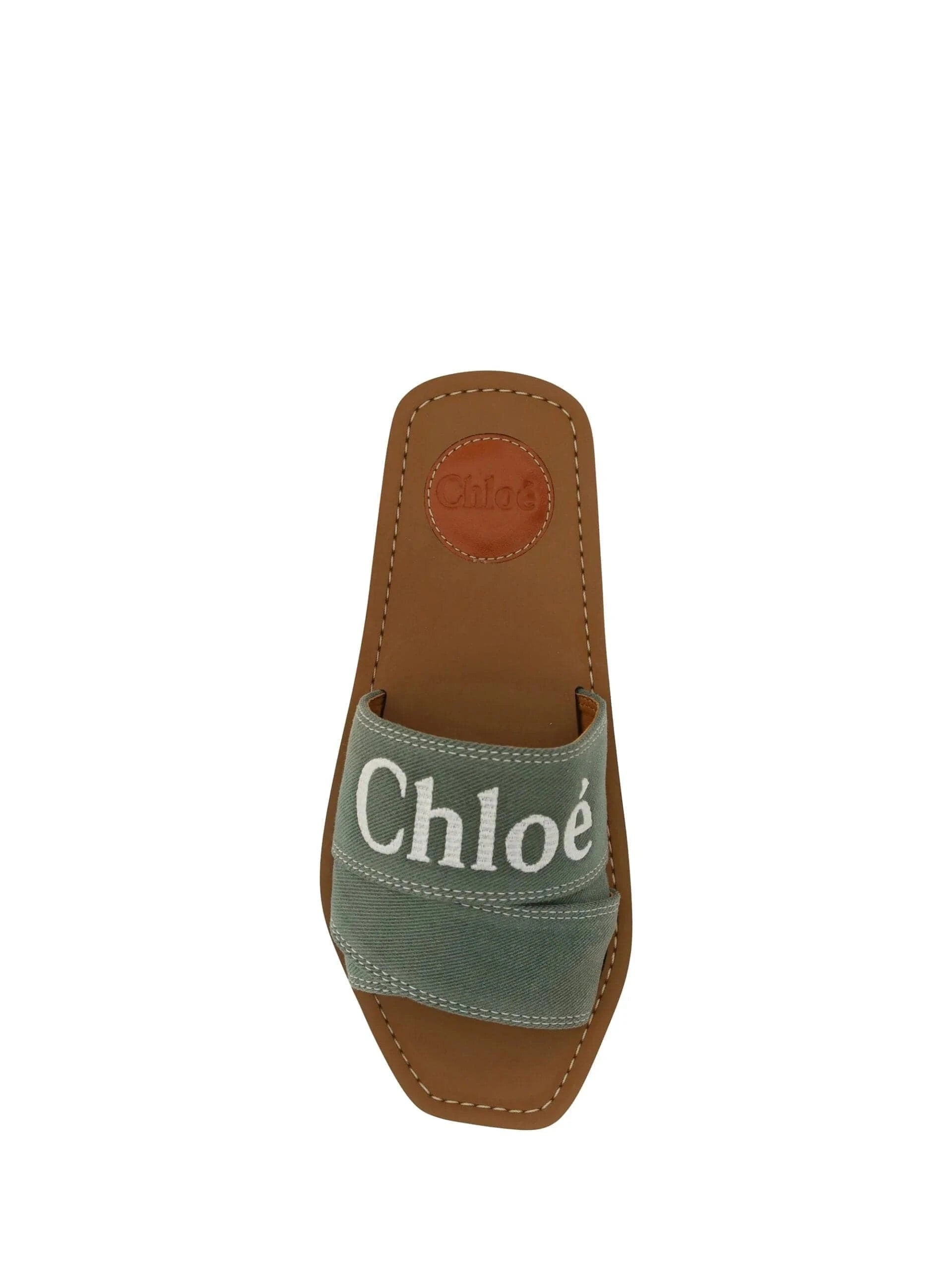 Chloé Woody Logo-Embroidered Slides