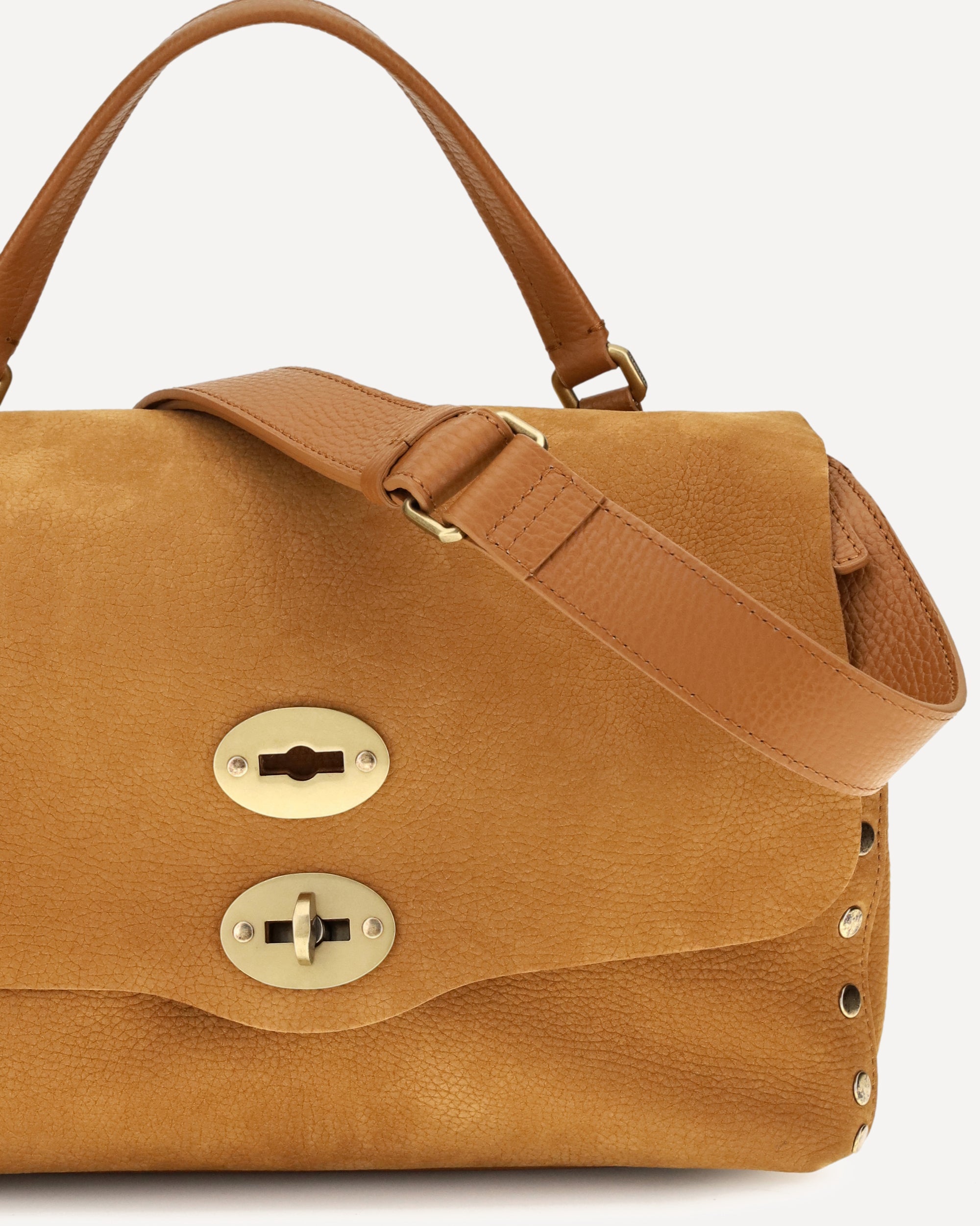 Zanellato Postina Jones Suede Top Handle Bag