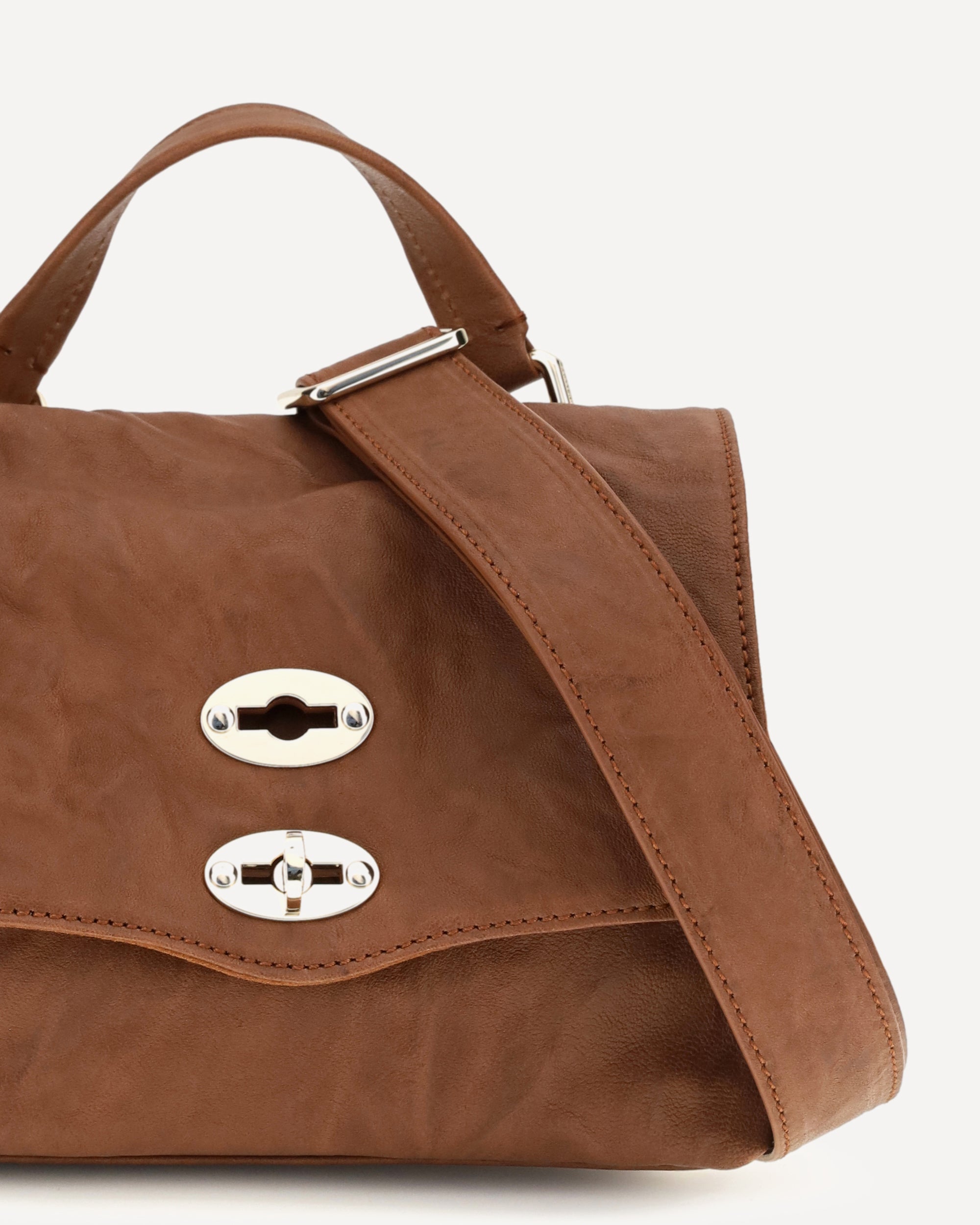 Zanellato Postina Officina Henkeltasche aus Veloursleder