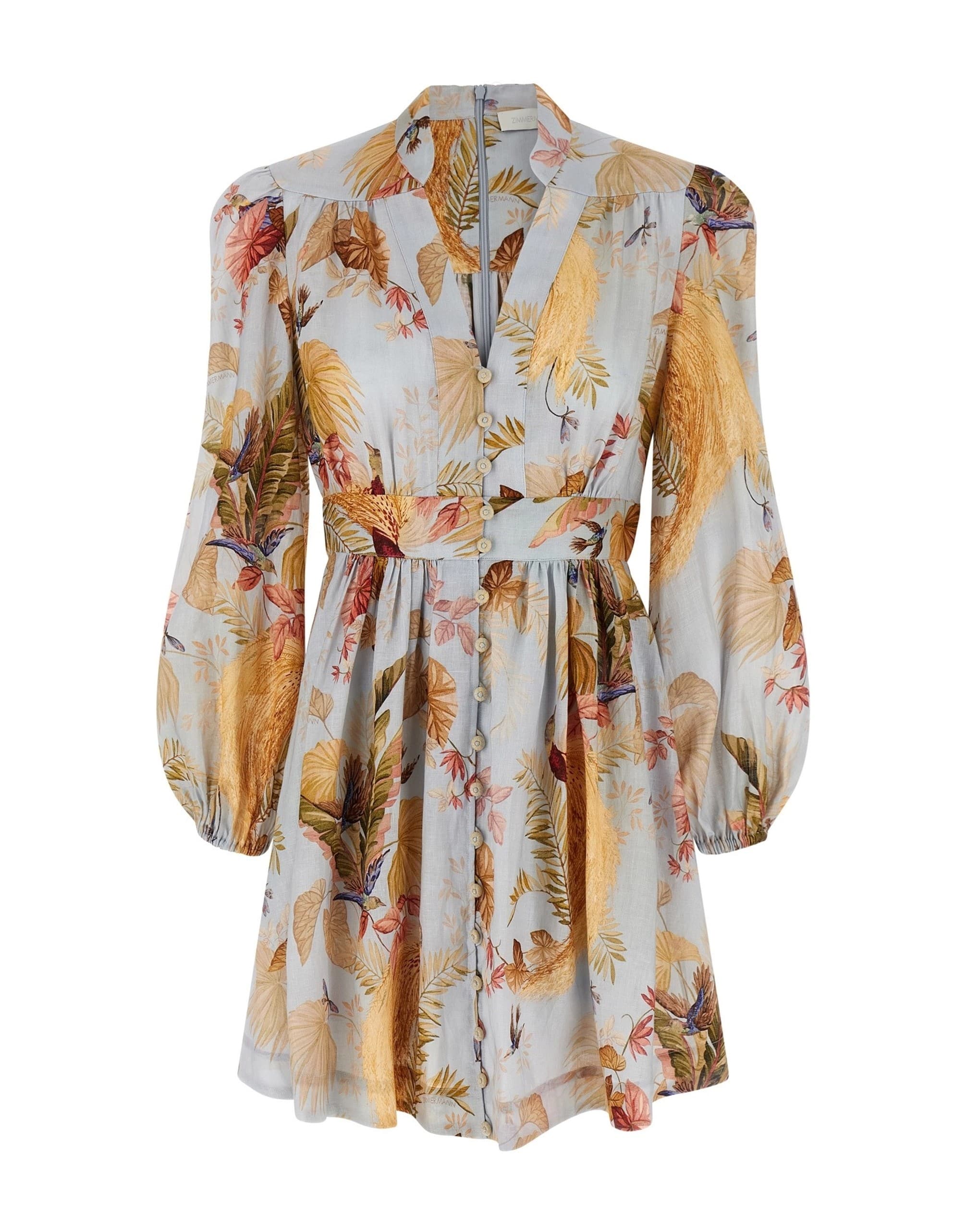 Zimmermann Zimmermann Acension Plunge Linen Mini Dress