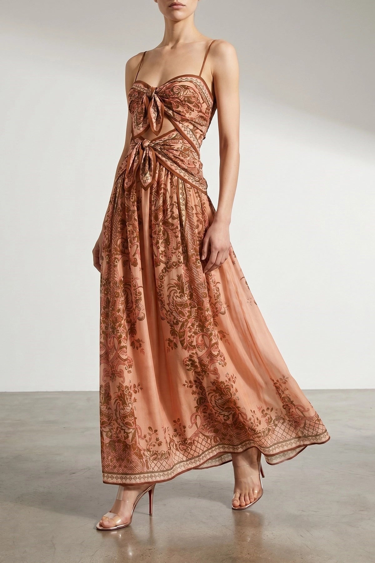 Zimmermann فستان ميدي Aster بنقشة بيزلي