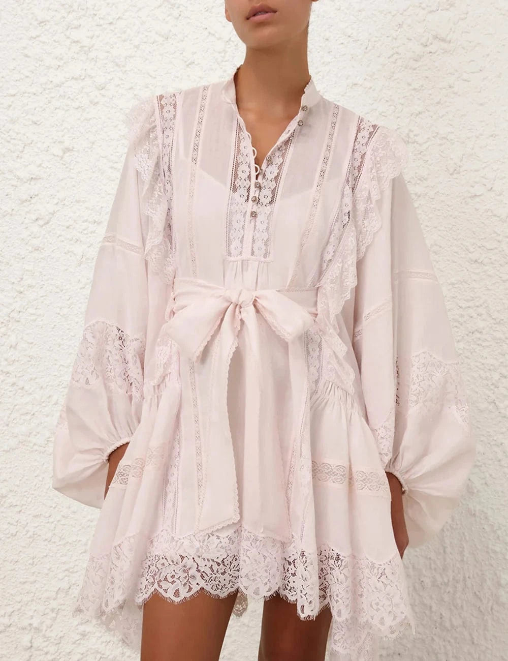 Zimmermann Crush Lace Billow Mini Dress