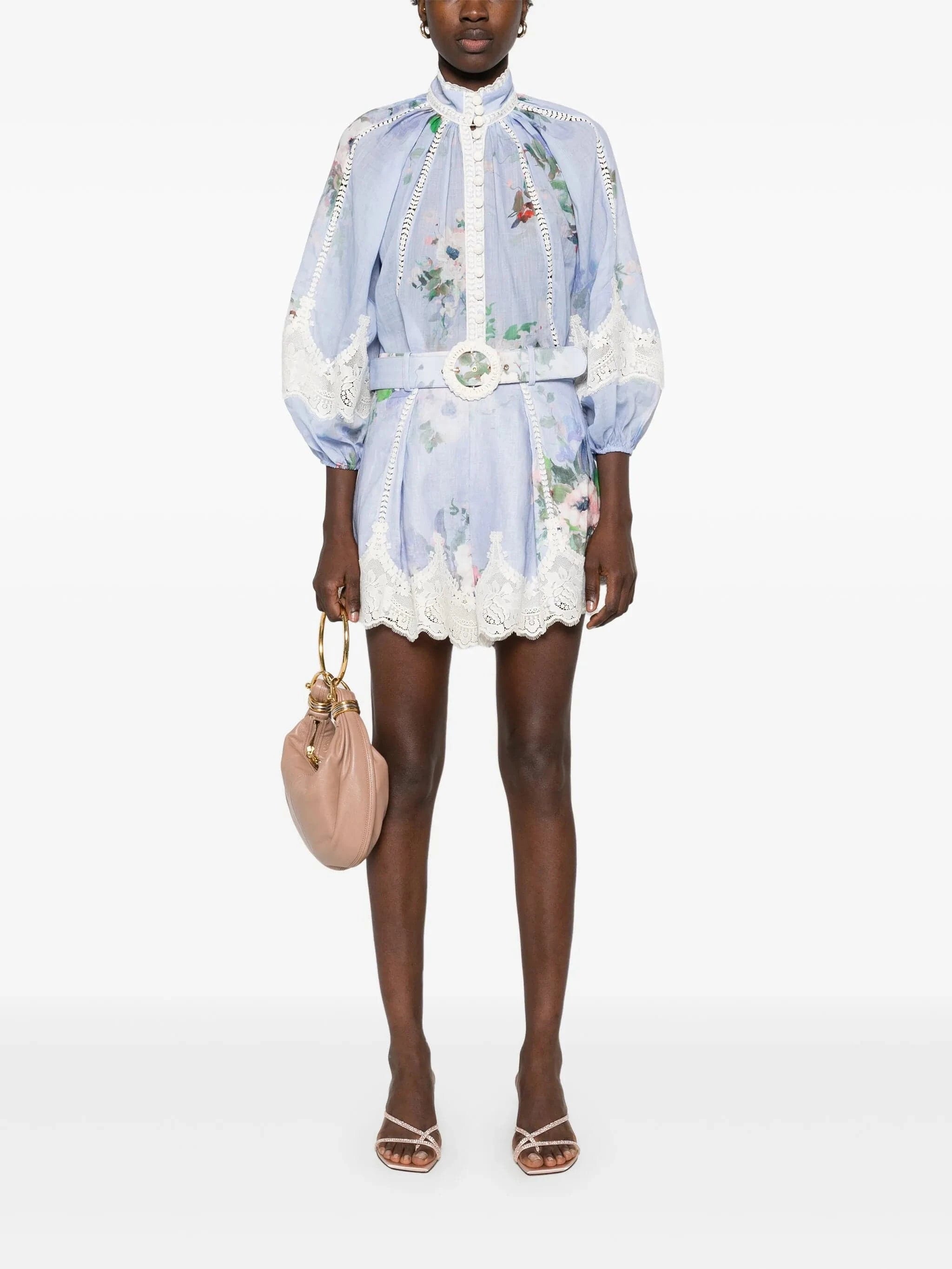 Zimmermann Everley Lace Trim Tuck Short