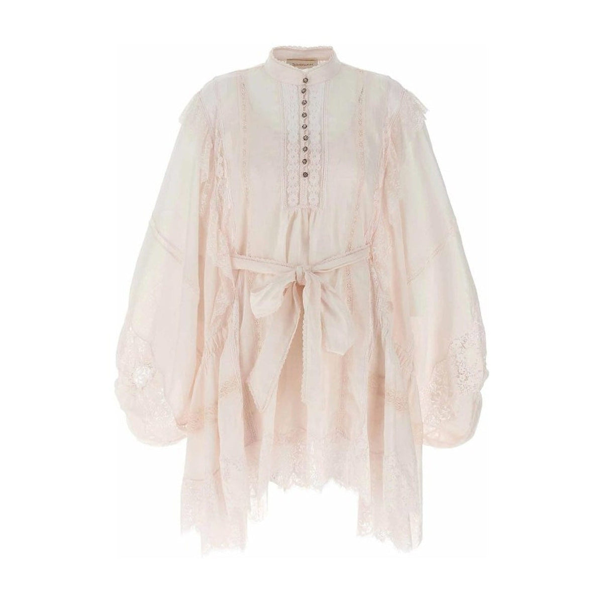 Zimmermann Lace Mini Dress With Waist Tie