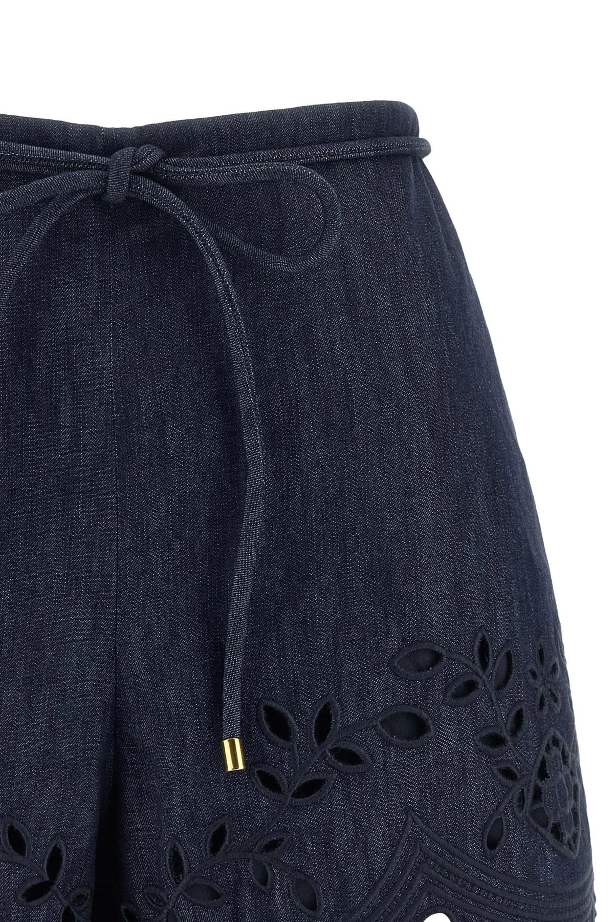 Zimmermann Zimmermann Mahon Cotton Denim Shorts
