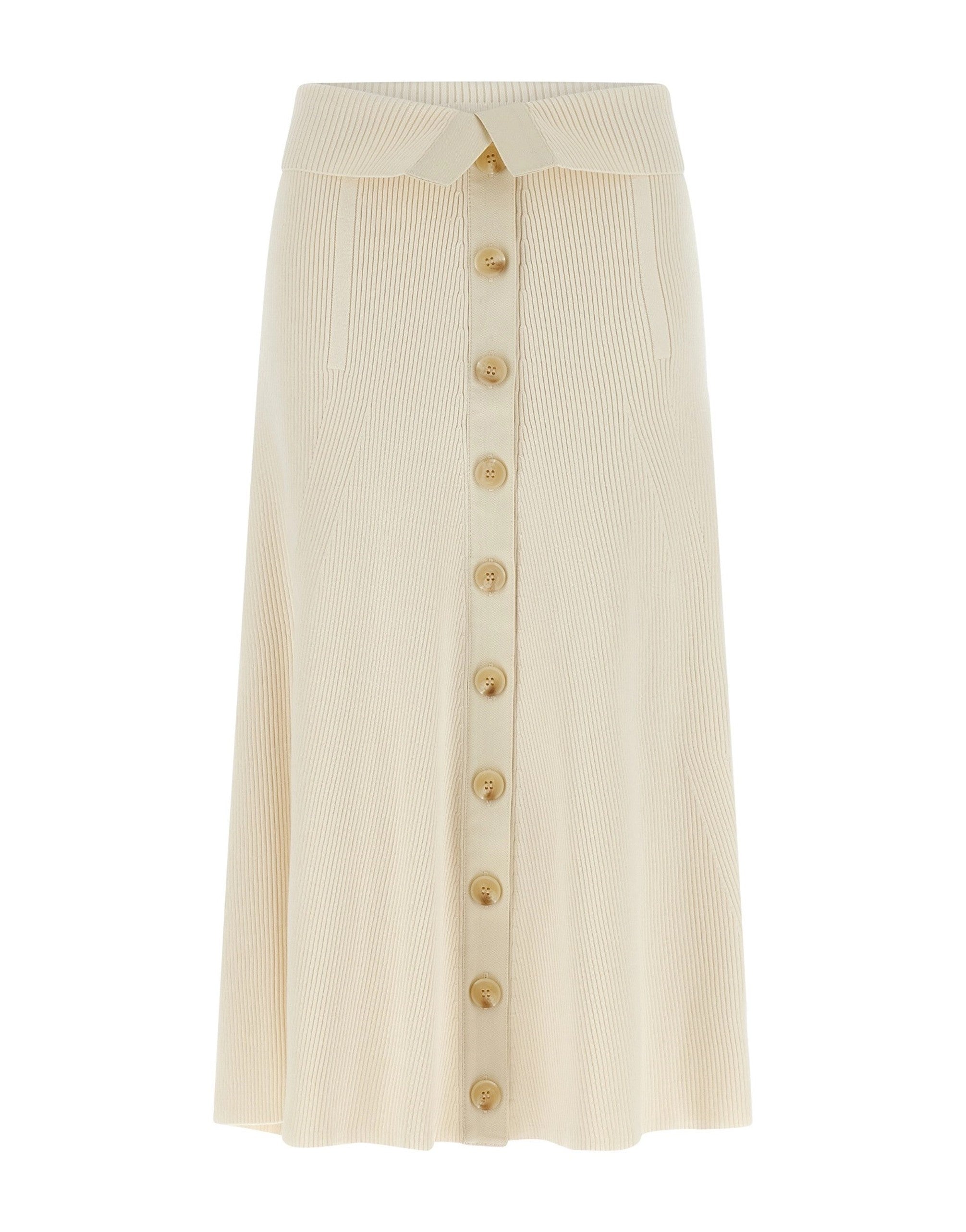 Zimmermann Rebellion Ribbed Midi Skirt