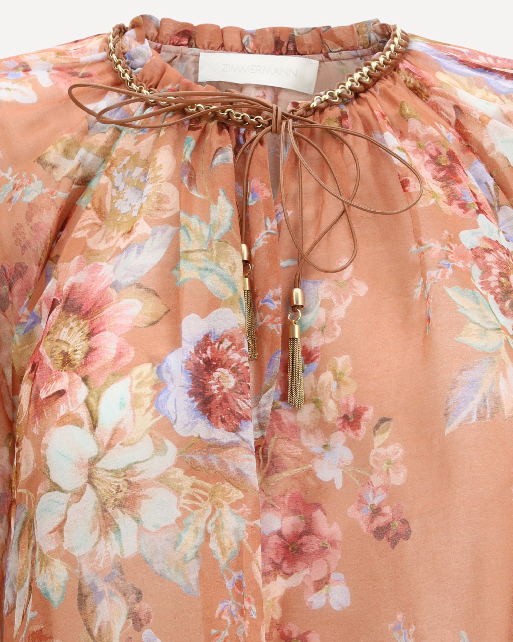 Zimmermann Ruffled Blouse With Macramé Collar