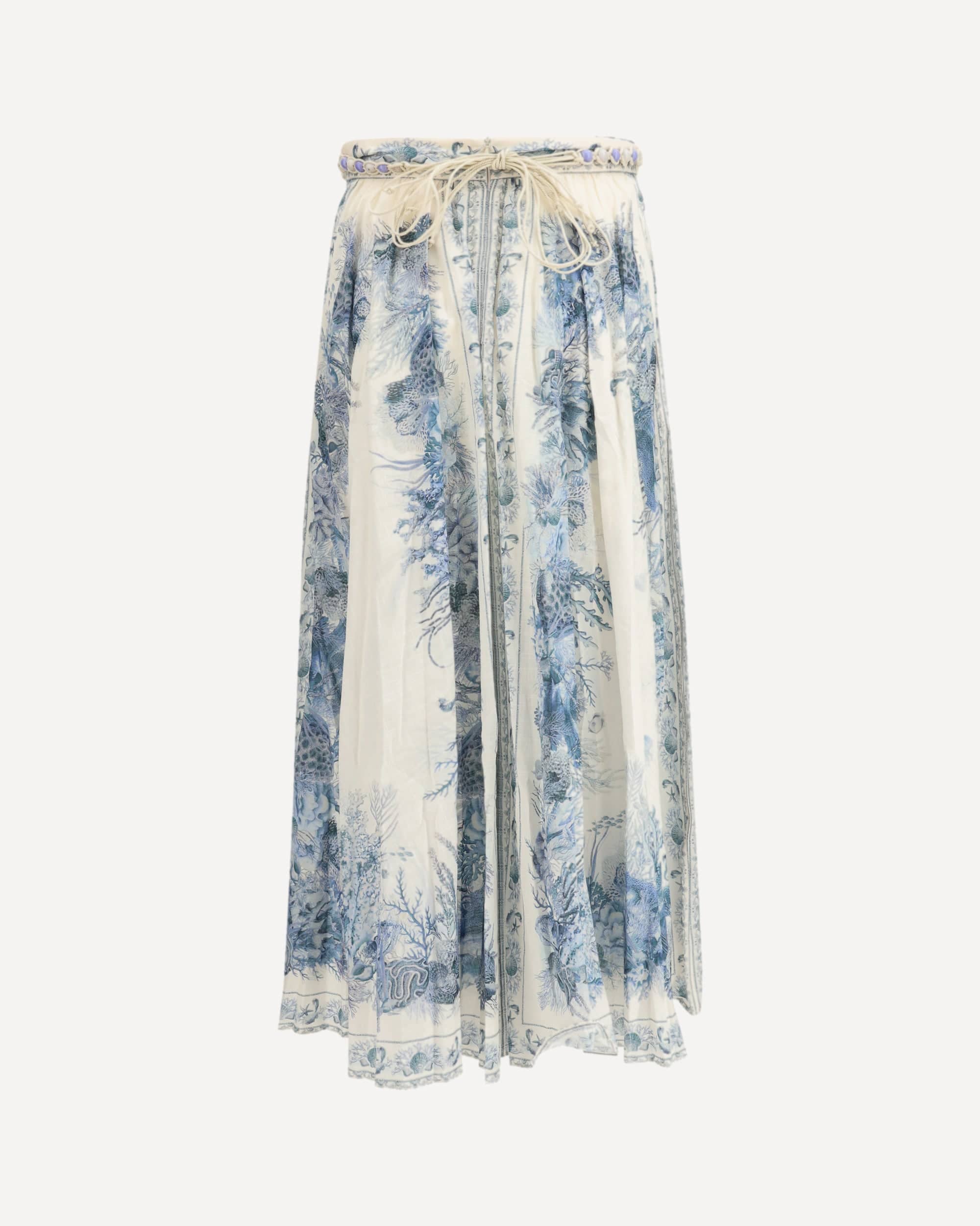 Zimmermann Wanderlust Mid-Rise Maxi Skirt