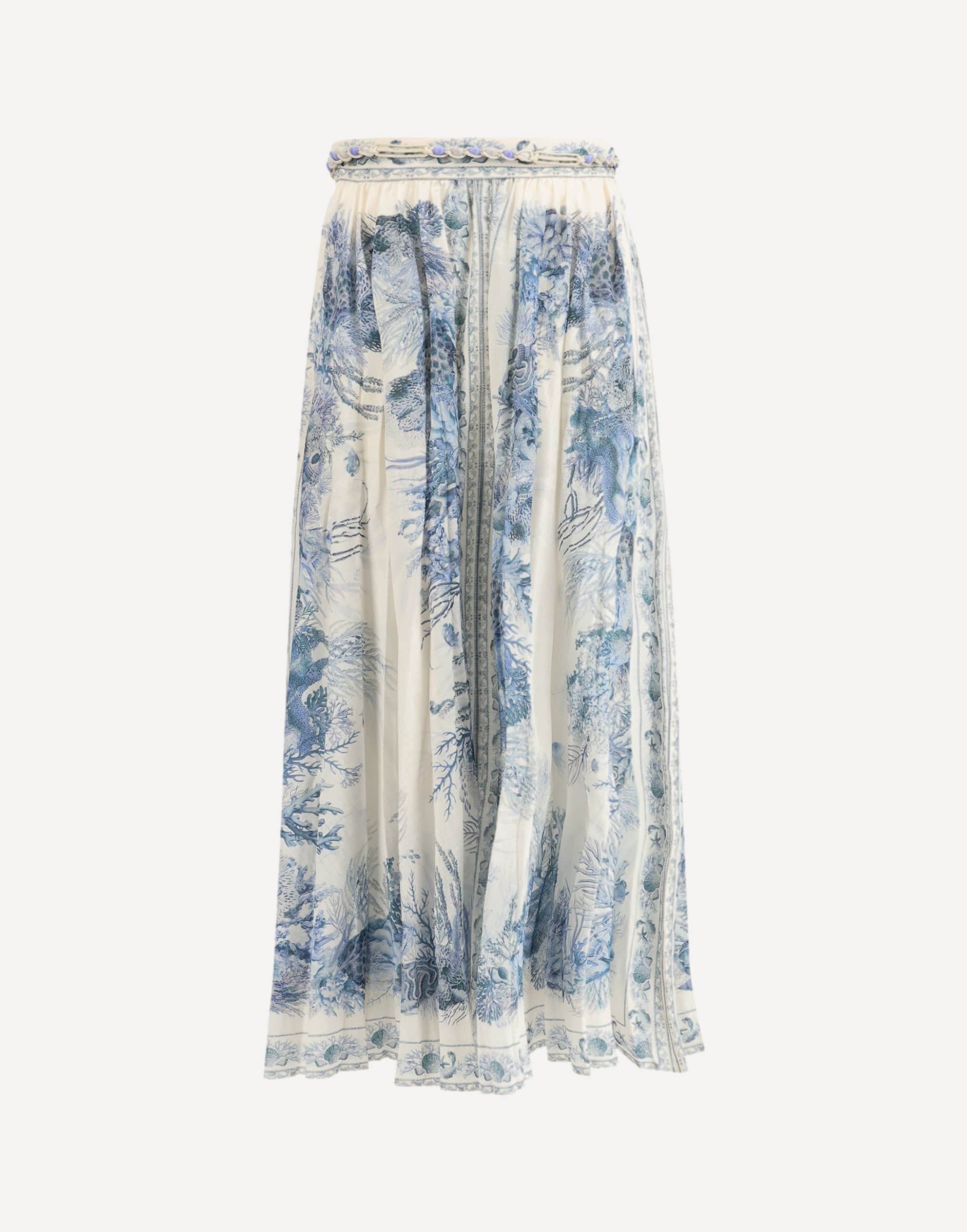 Zimmermann Wanderlust Mid-Rise Maxi Skirt