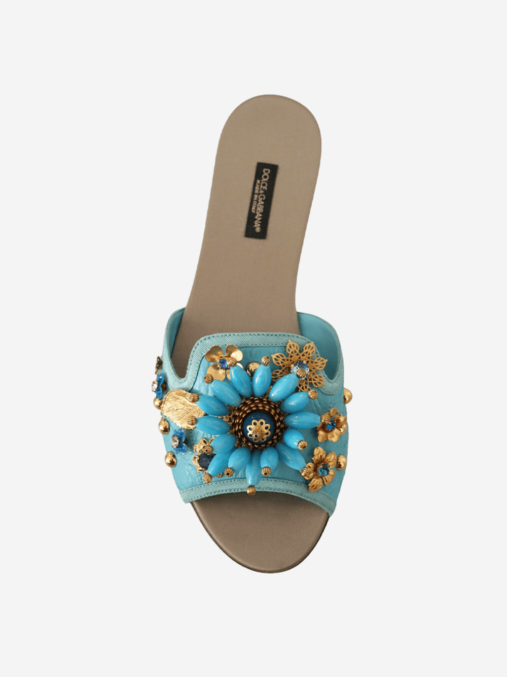 Dolce & Gabbana Bianca Floral Embellished Sandals