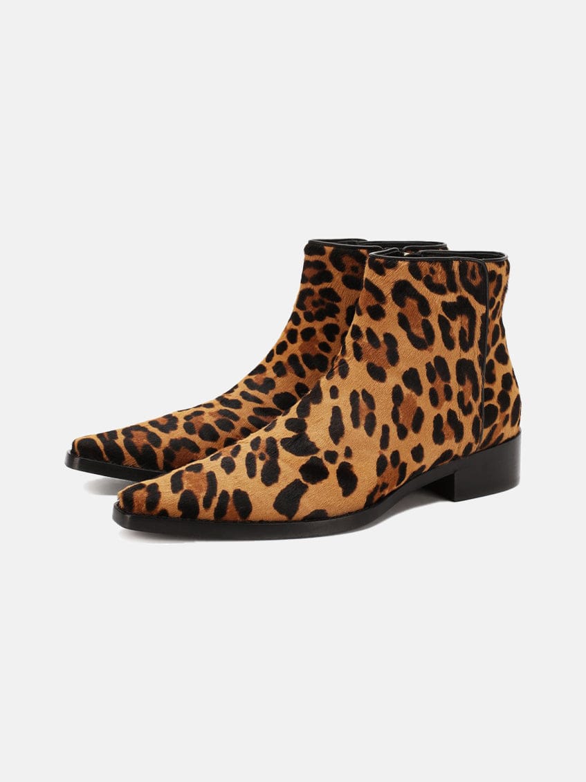 Dolce & Gabbana Leopard Print Ankle Boots